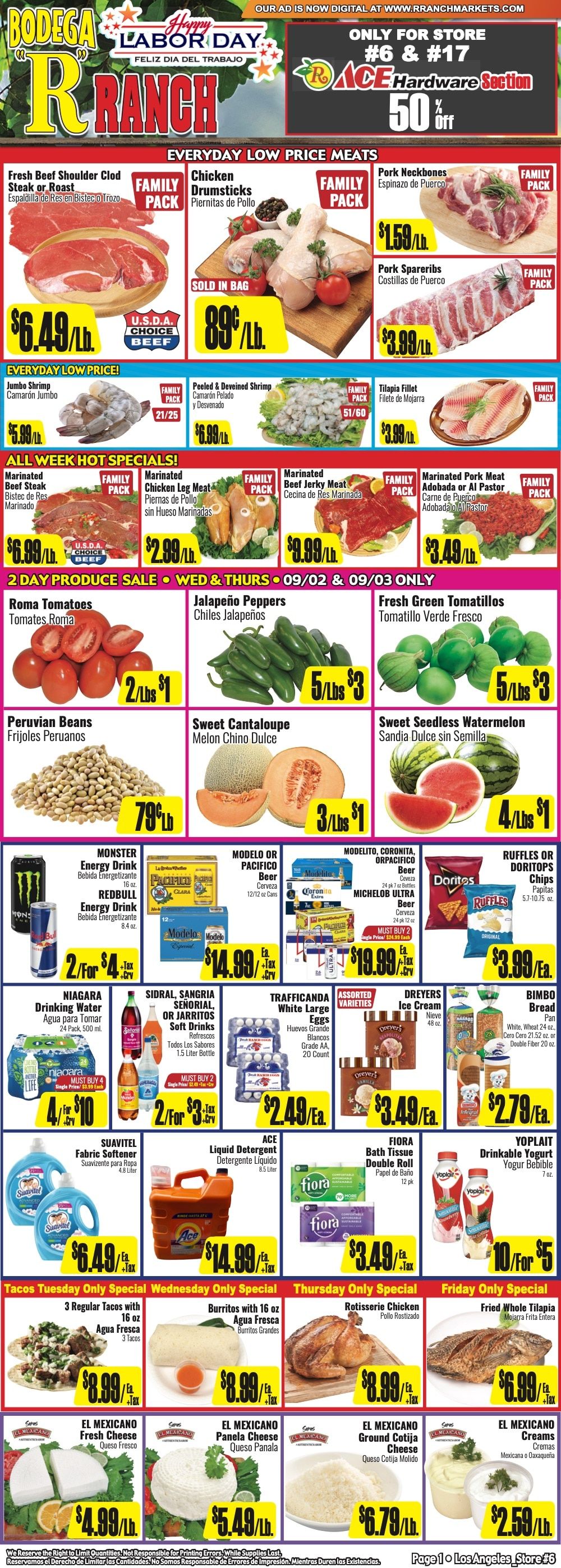 R Ranch Markets Weekly Ad September 2 - 8, 2026