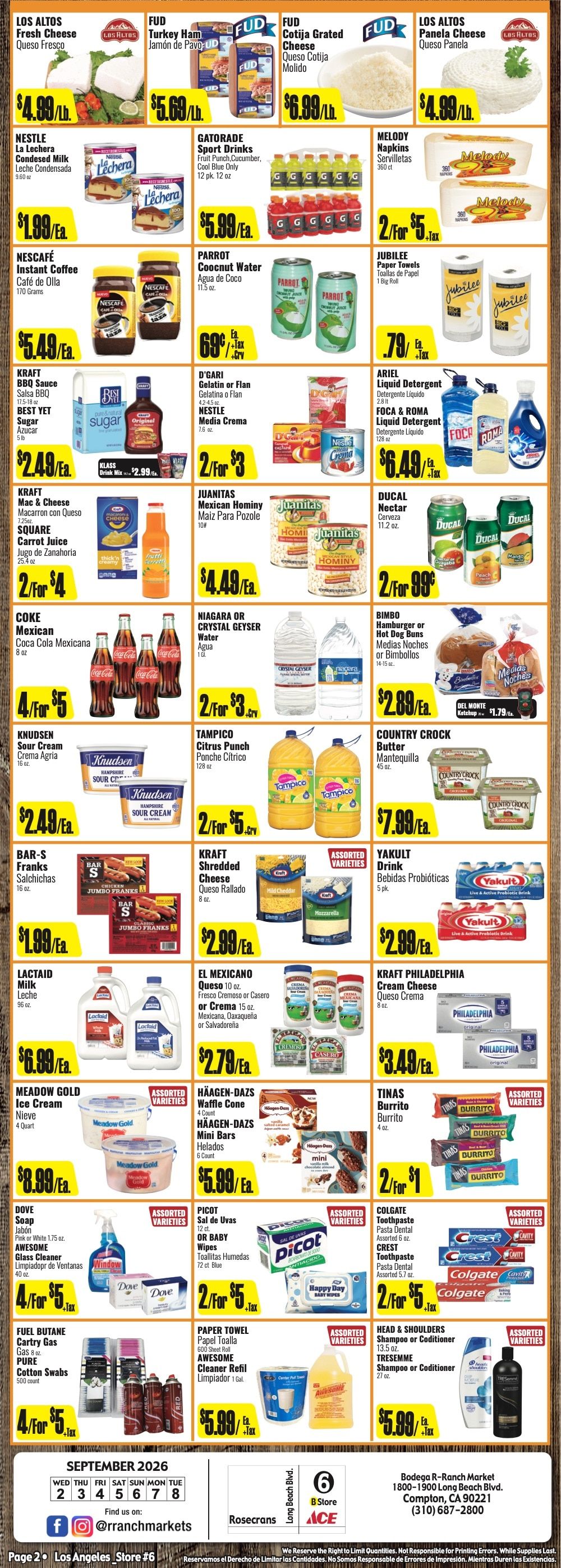 R Ranch Markets Weekly Ad September 2 - 8, 2026