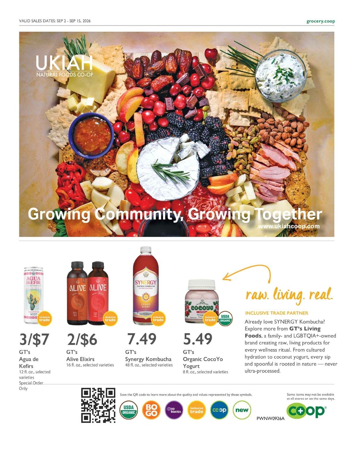 Ukiah Natural Foods Co-op Co+op Deals Weekly Ad September 2 - 15, 2026