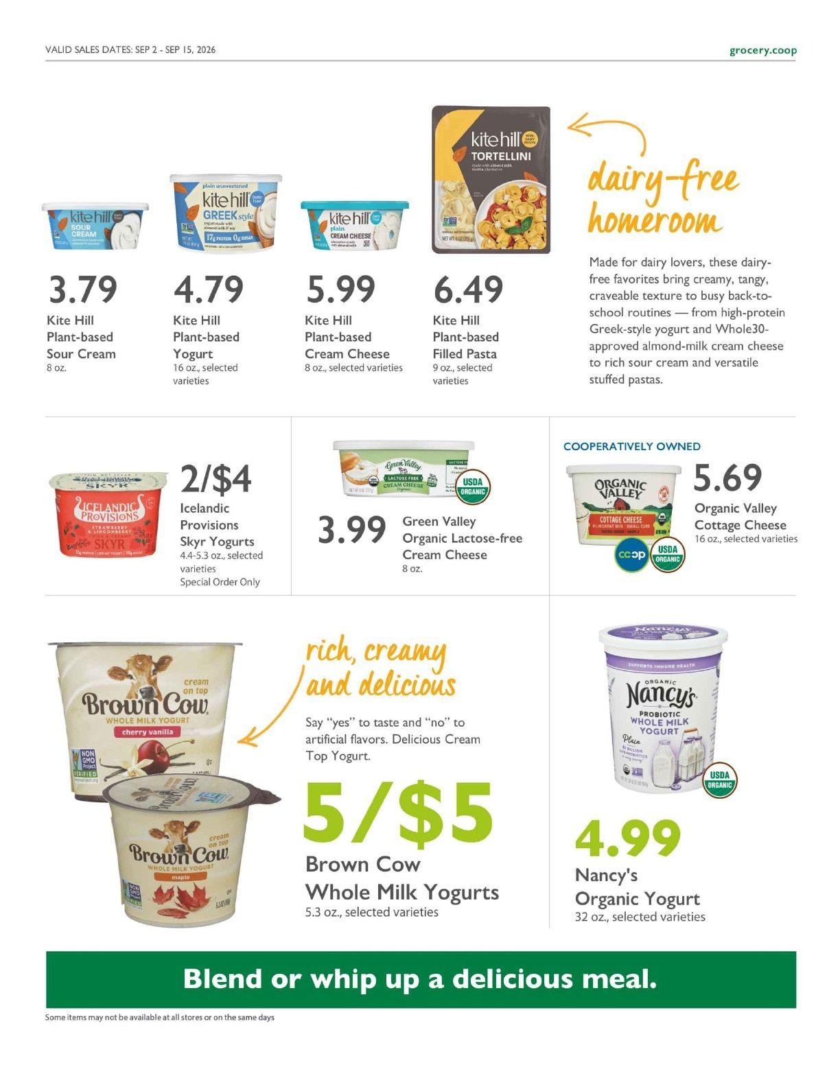 Ukiah Natural Foods Co-op Co+op Deals Weekly Ad September 2 - 15, 2026
