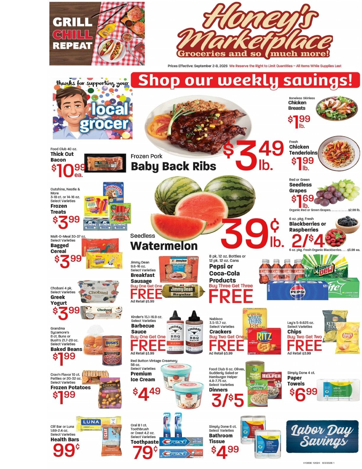 Honey's Marketplace (260 East 300 South, Kanab, UT) Weekly Ad September 2 - 8, 2026