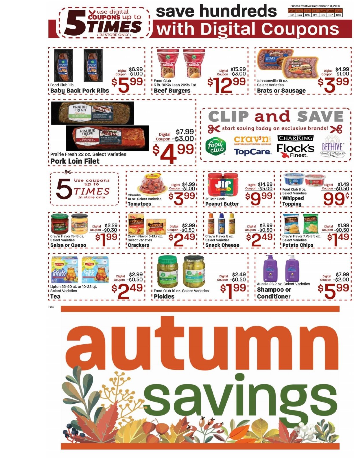 Honey's Marketplace (260 East 300 South, Kanab, UT) Weekly Ad September 2 - 8, 2026