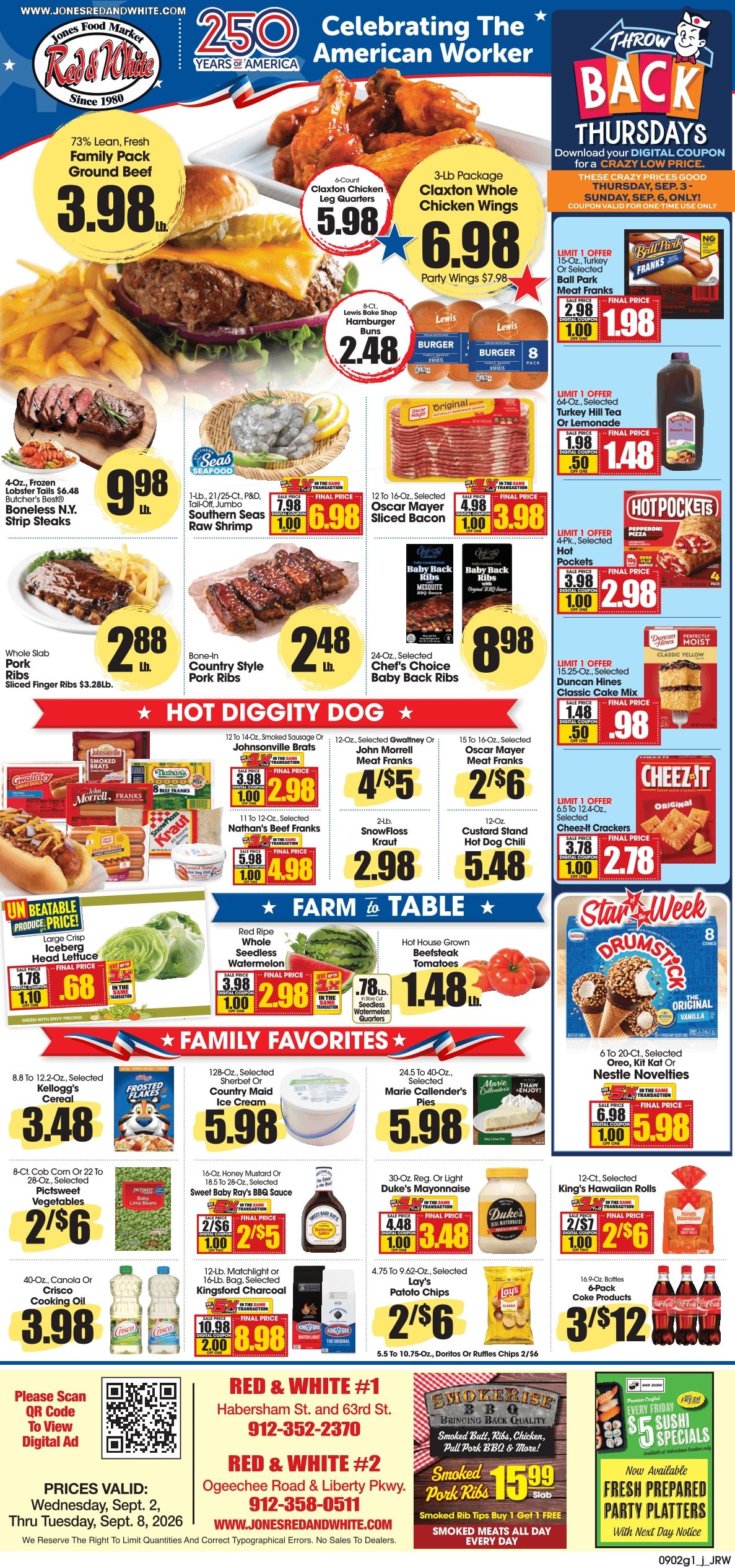 Jones Red & White Weekly Ad September 2 - 8, 2026