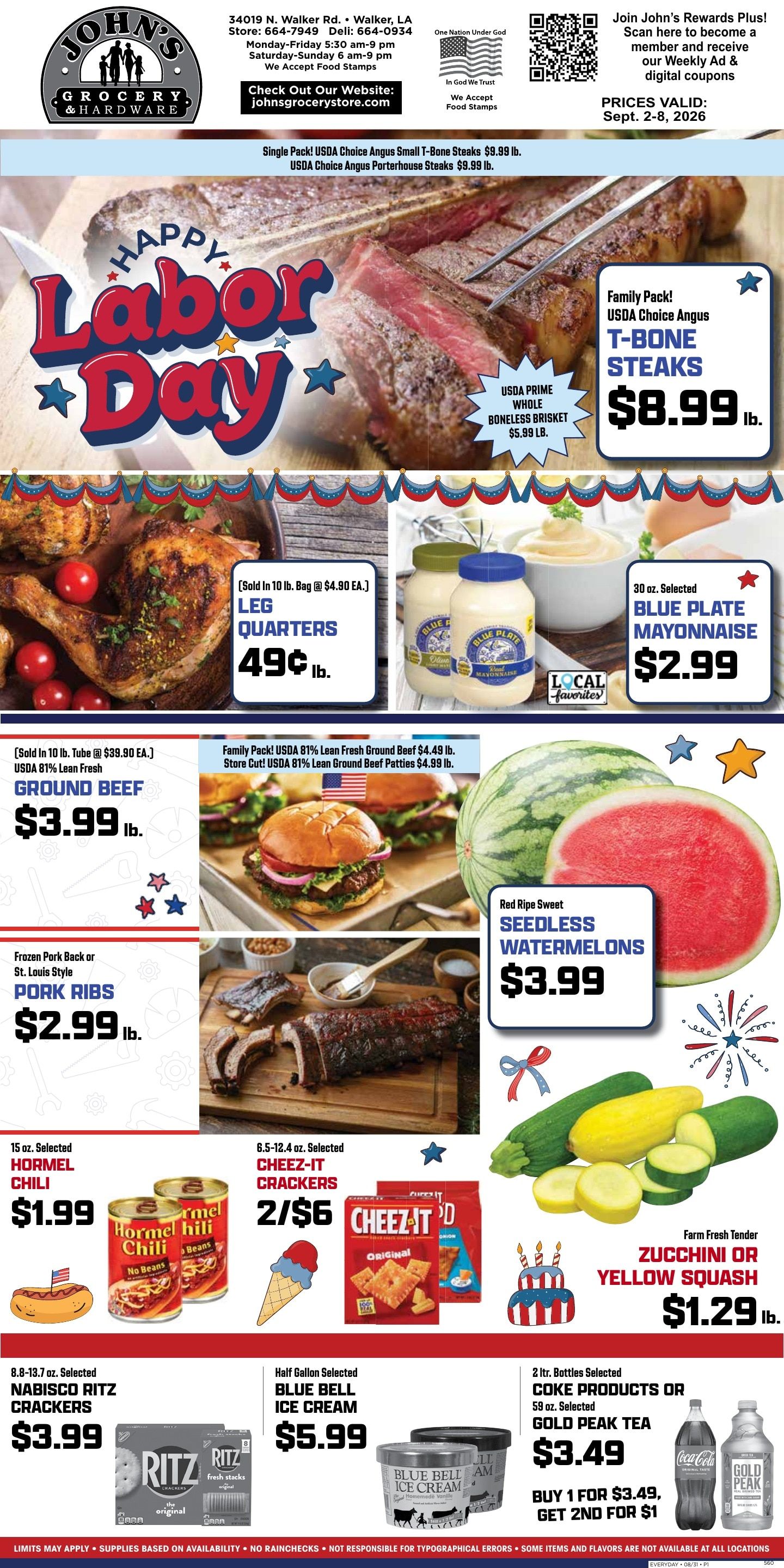 John's Grocery Weekly Ad September 2 - 8, 2026