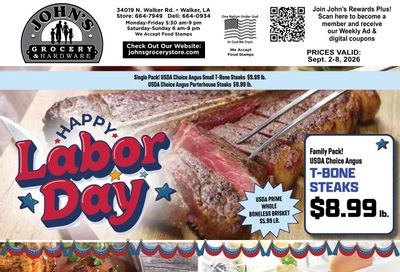 John's Grocery Weekly Ad September 2 - 8, 2026