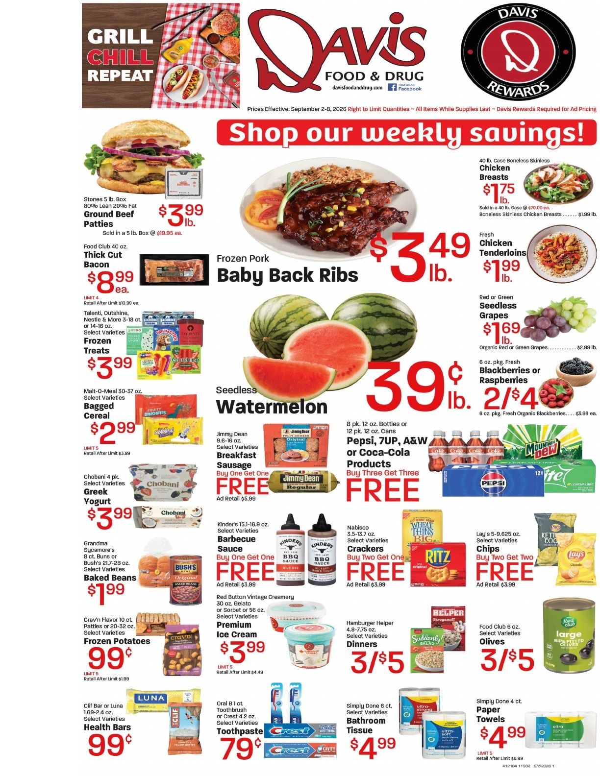 Davis Food & Drug (Roosevelt, UT) Weekly Ad September 2 - 8, 2026