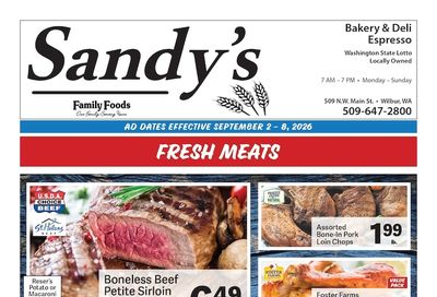 Sandy's Family Foods Weekly Ad September 2 - 8, 2026
