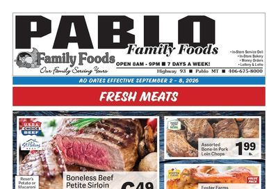 Pablo Family Foods Weekly Ad September 2 - 8, 2026
