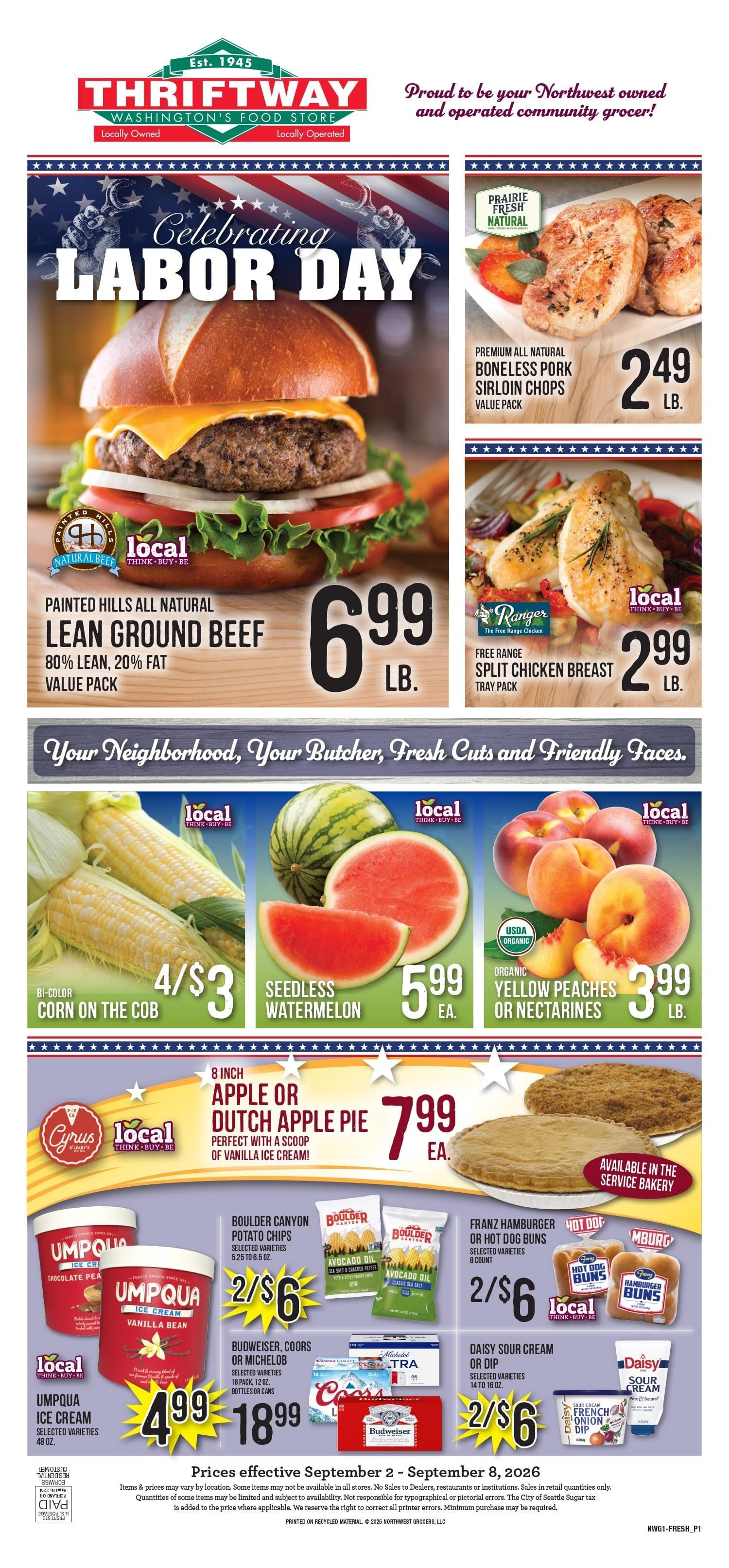 Ballinger Thriftway Weekly Ad September 2 - 8, 2026