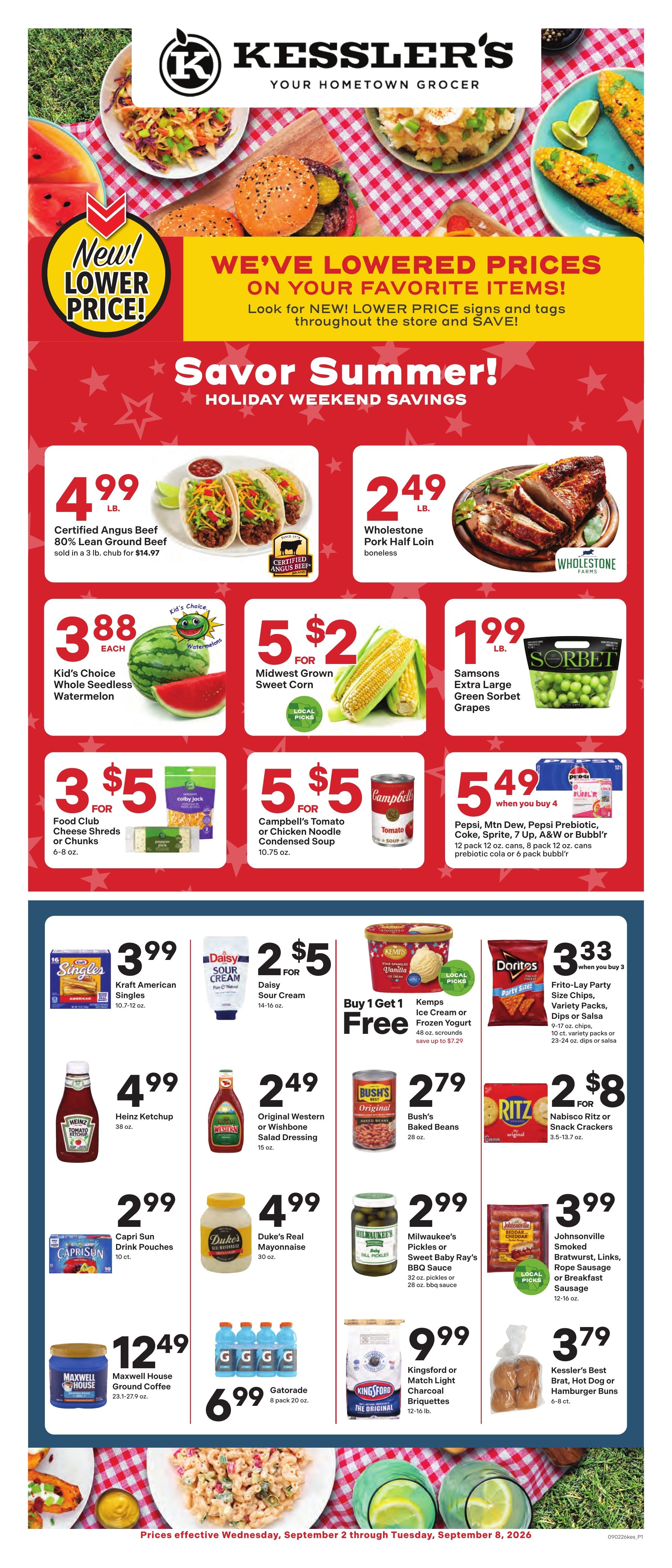 Kessler's Grocery Weekly Ad September 2 - 8, 2026