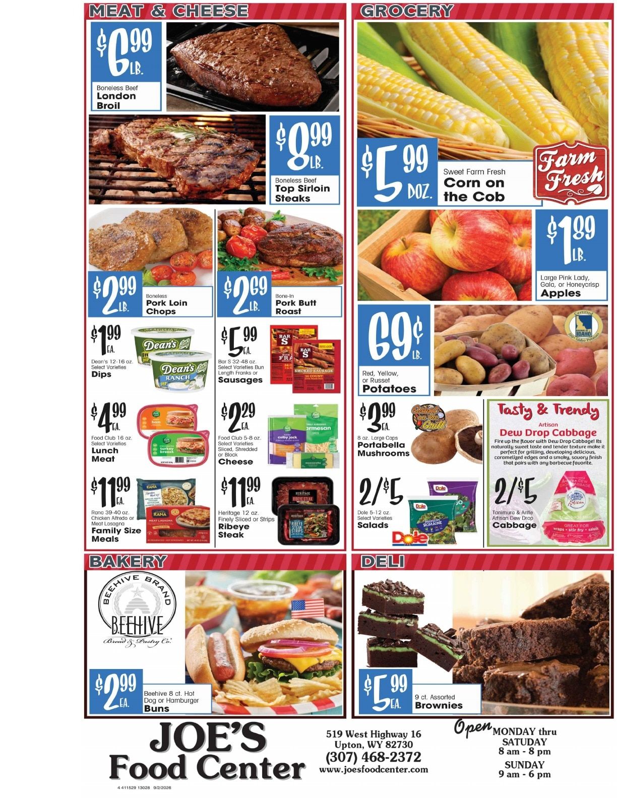 Joe's Food Center Weekly Ad September 2 - 8, 2026