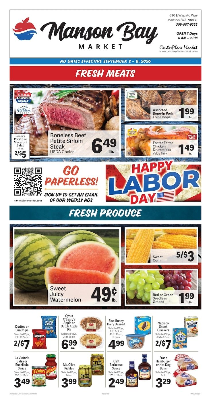 Manson Bay Market Weekly Ad September 2 - 8, 2026
