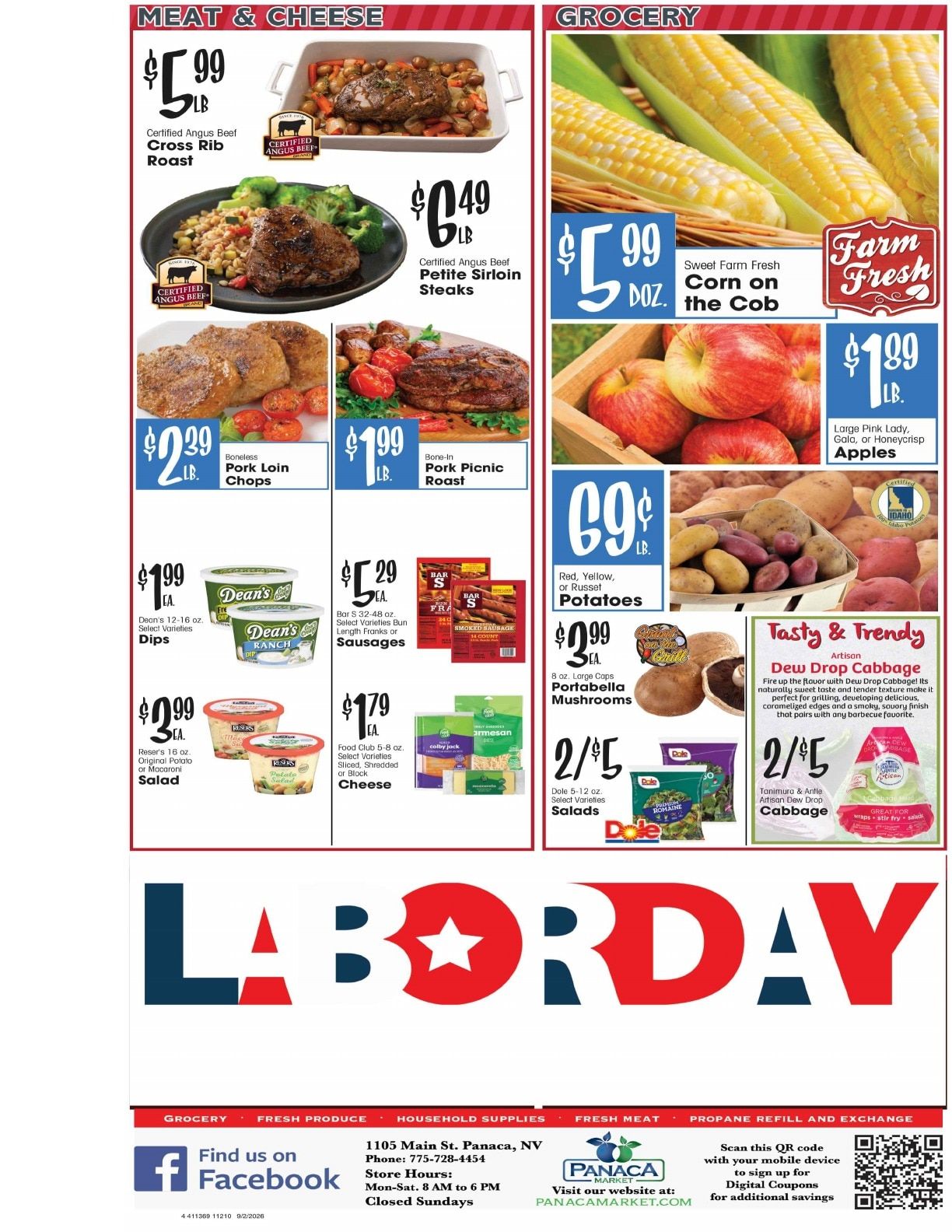 Panaca Market Weekly Ad September 2 - 8, 2026