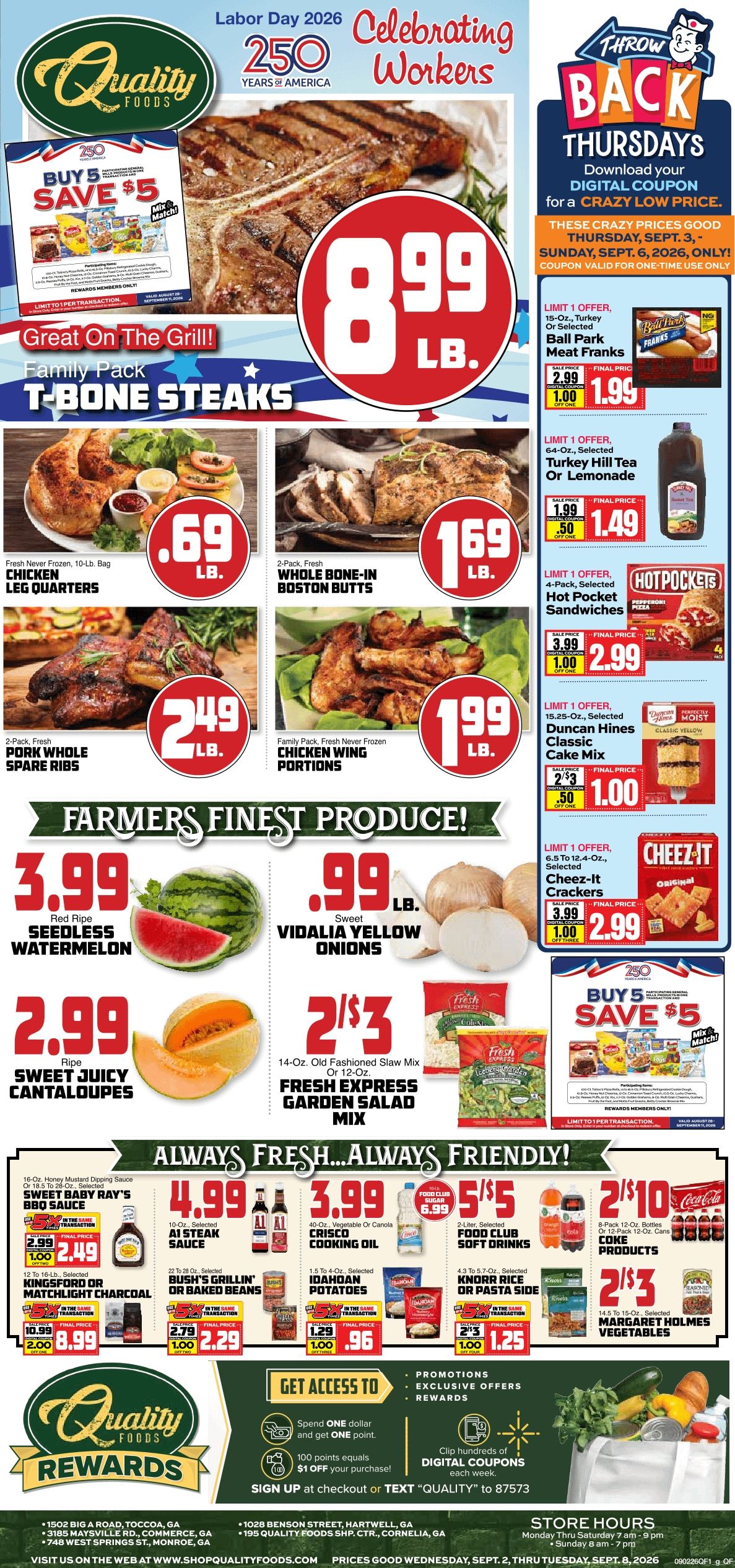 Quality Foods (Commerce and other locations, GA) Weekly Ad September 2 - 8, 2026