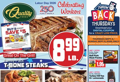 Quality Foods (Commerce and other locations, GA) Weekly Ad September 2 - 8, 2026