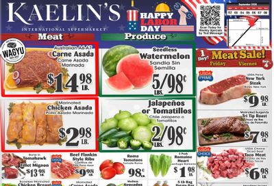 Kaelin's Market Weekly Ad September 2 - 8, 2026