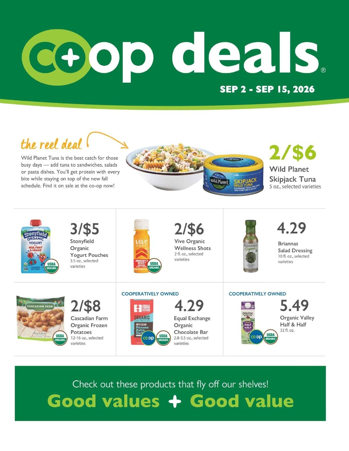 Sacramento Natural Foods Co-op Co+op Deals Weekly Ad September 2 - 15, 2026