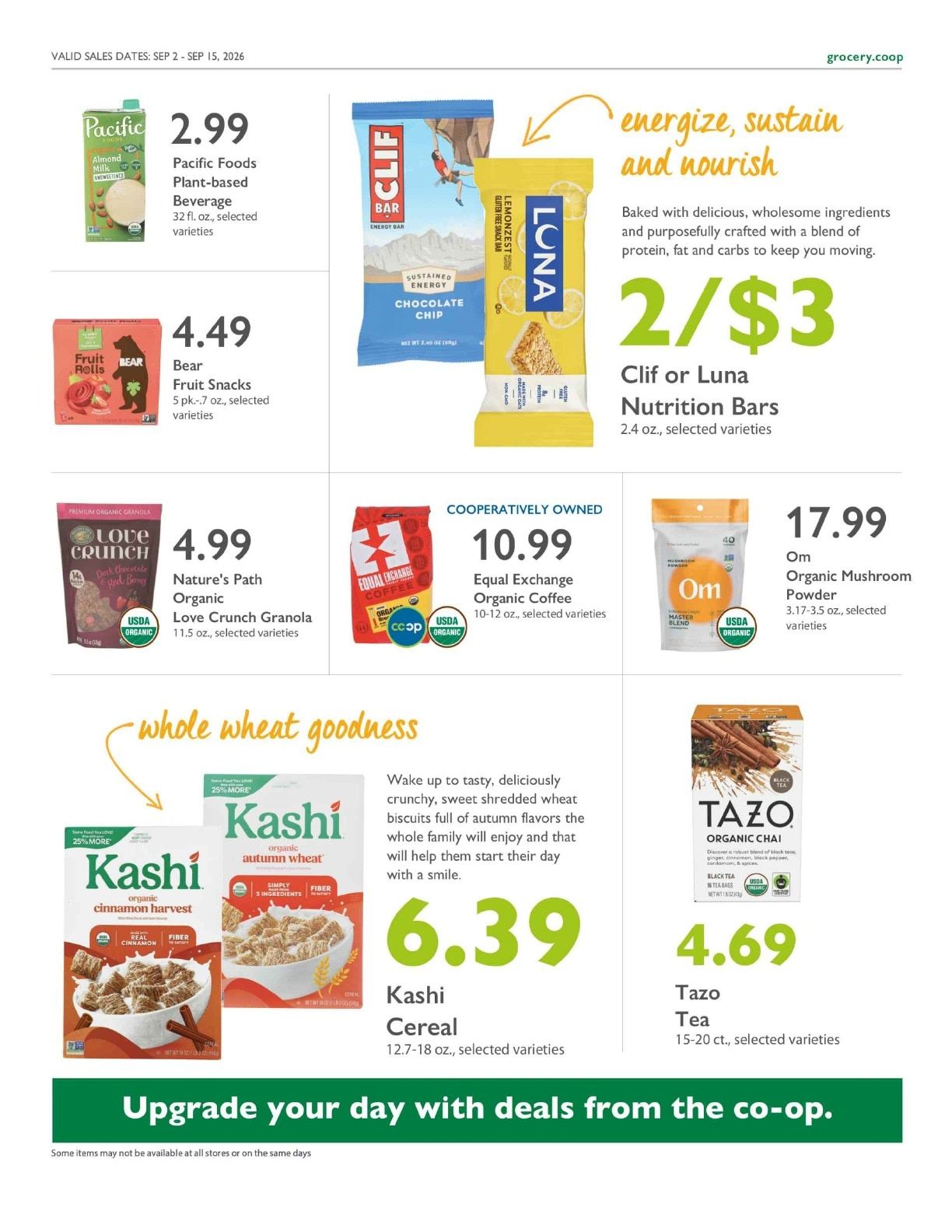 Sacramento Natural Foods Co-op Co+op Deals Weekly Ad September 2 - 15, 2026
