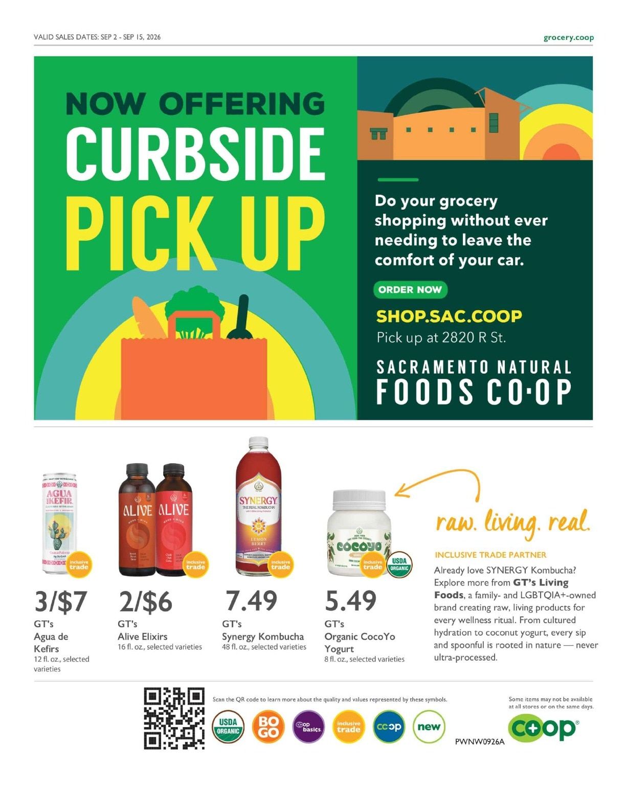 Sacramento Natural Foods Co-op Co+op Deals Weekly Ad September 2 - 15, 2026