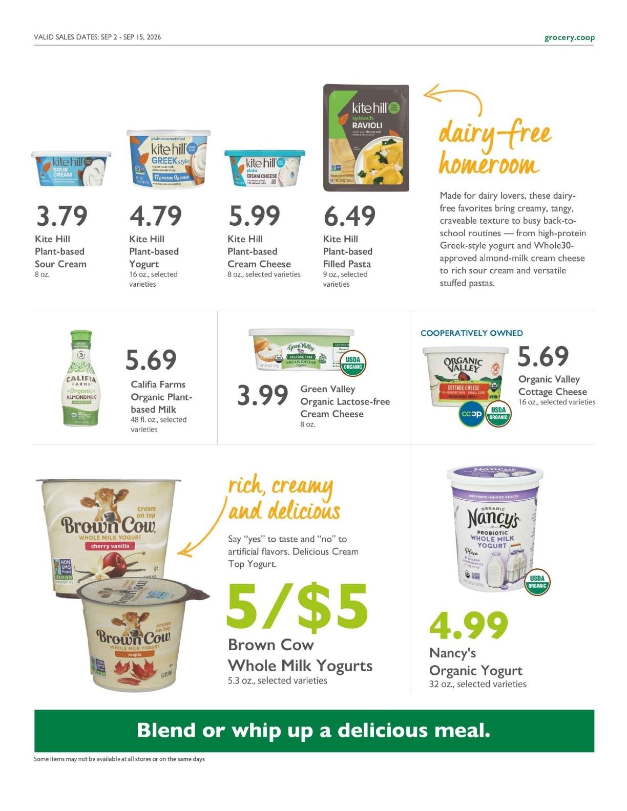 Sacramento Natural Foods Co-op Co+op Deals Weekly Ad September 2 - 15, 2026