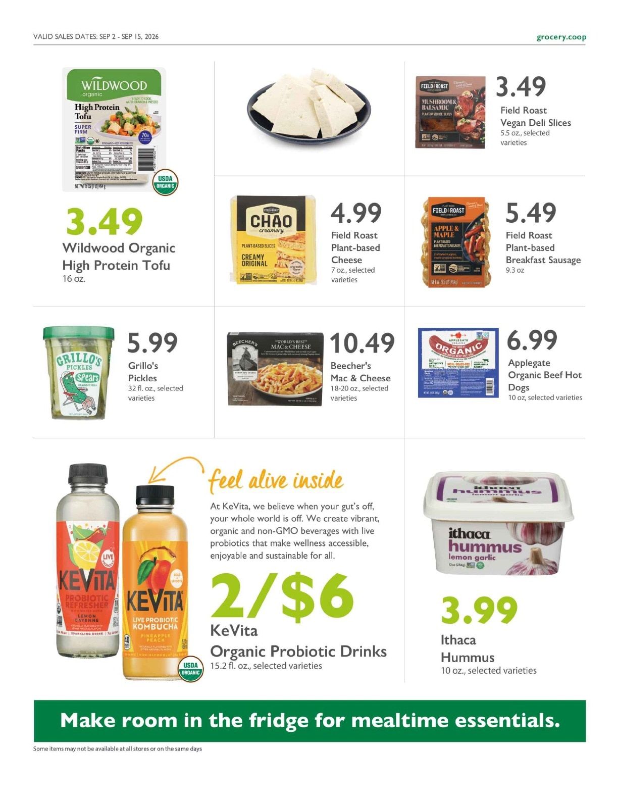 Sacramento Natural Foods Co-op Co+op Deals Weekly Ad September 2 - 15, 2026