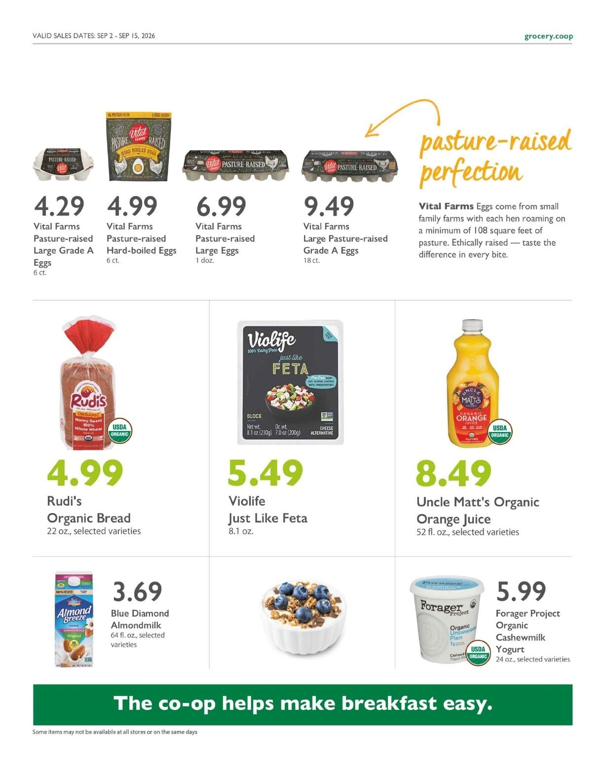 Sacramento Natural Foods Co-op Co+op Deals Weekly Ad September 2 - 15, 2026