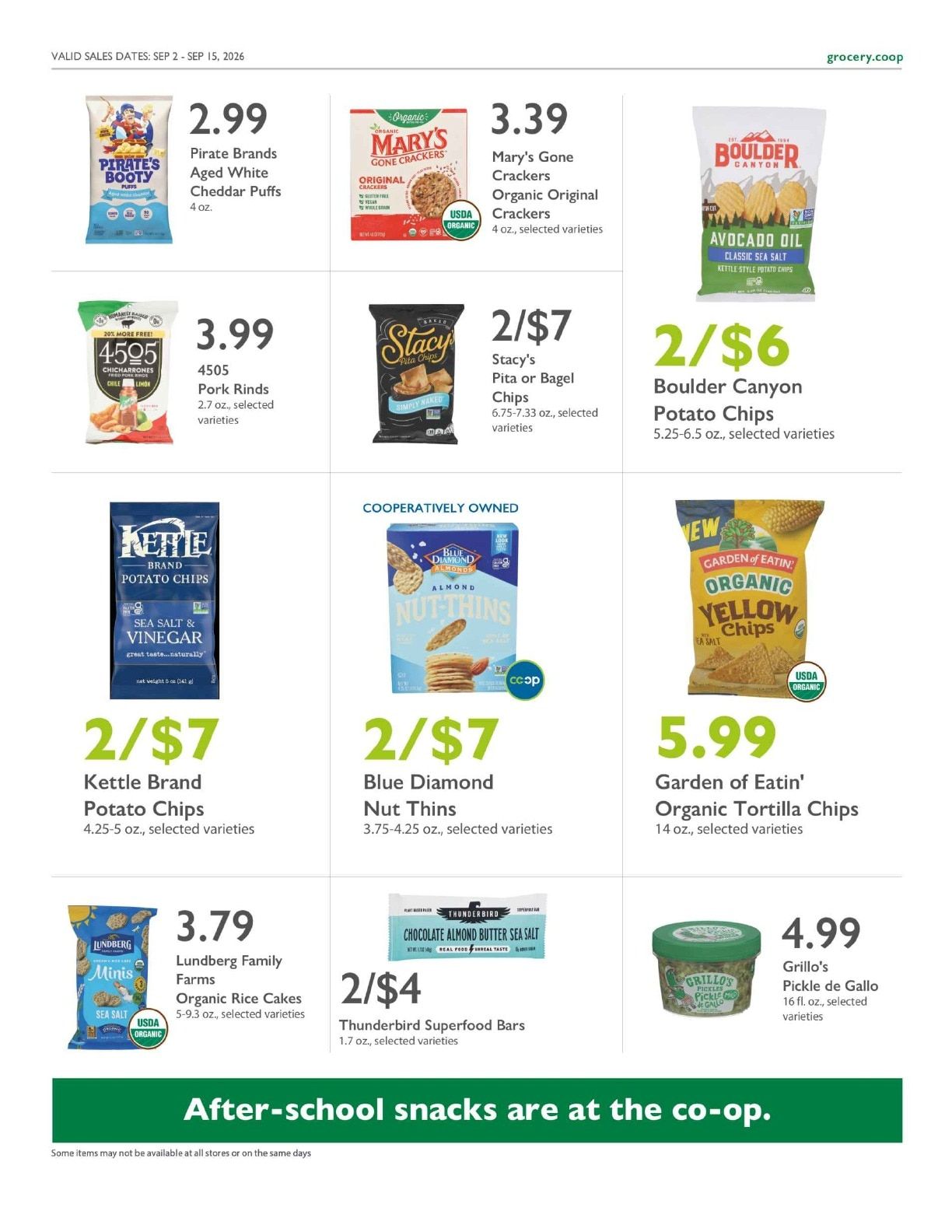Sacramento Natural Foods Co-op Co+op Deals Weekly Ad September 2 - 15, 2026