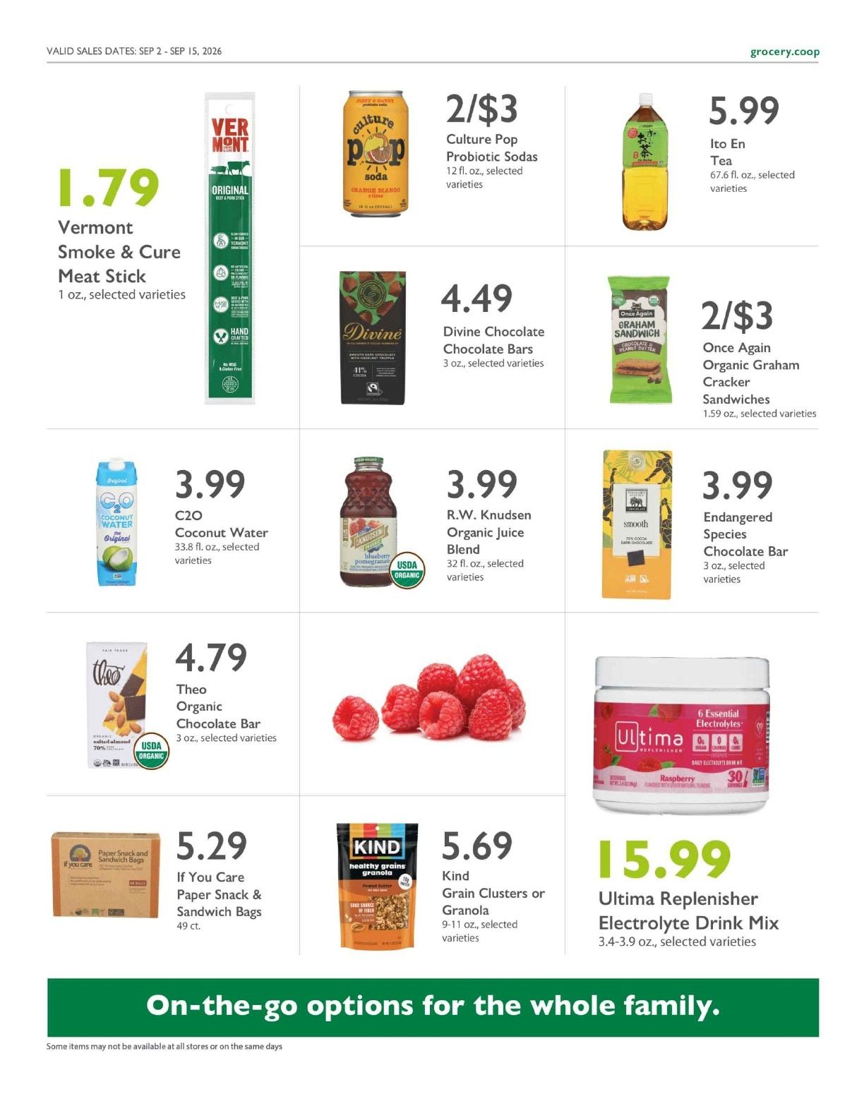 Sacramento Natural Foods Co-op Co+op Deals Weekly Ad September 2 - 15, 2026