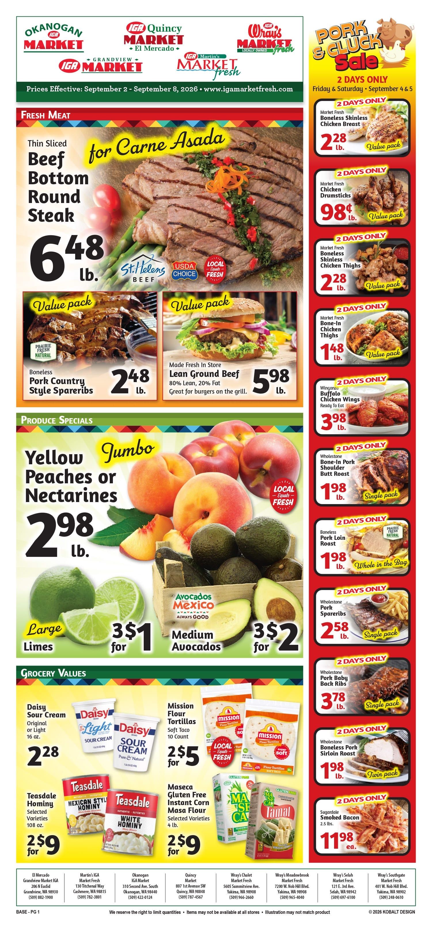 Quincy Market IGA Weekly Ad September 2 - 8, 2026