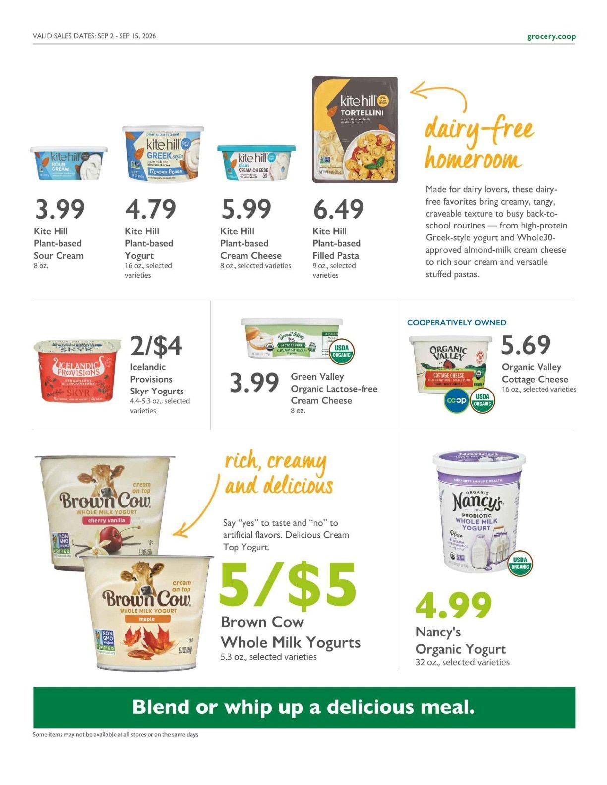 Natural Harvest Food Co-op Co+op Deals Weekly Ad September 2 - 15, 2026