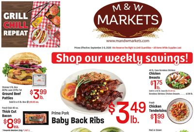 M&W Markets (Cascade, ID) Weekly Ad September 2 - 8, 2026