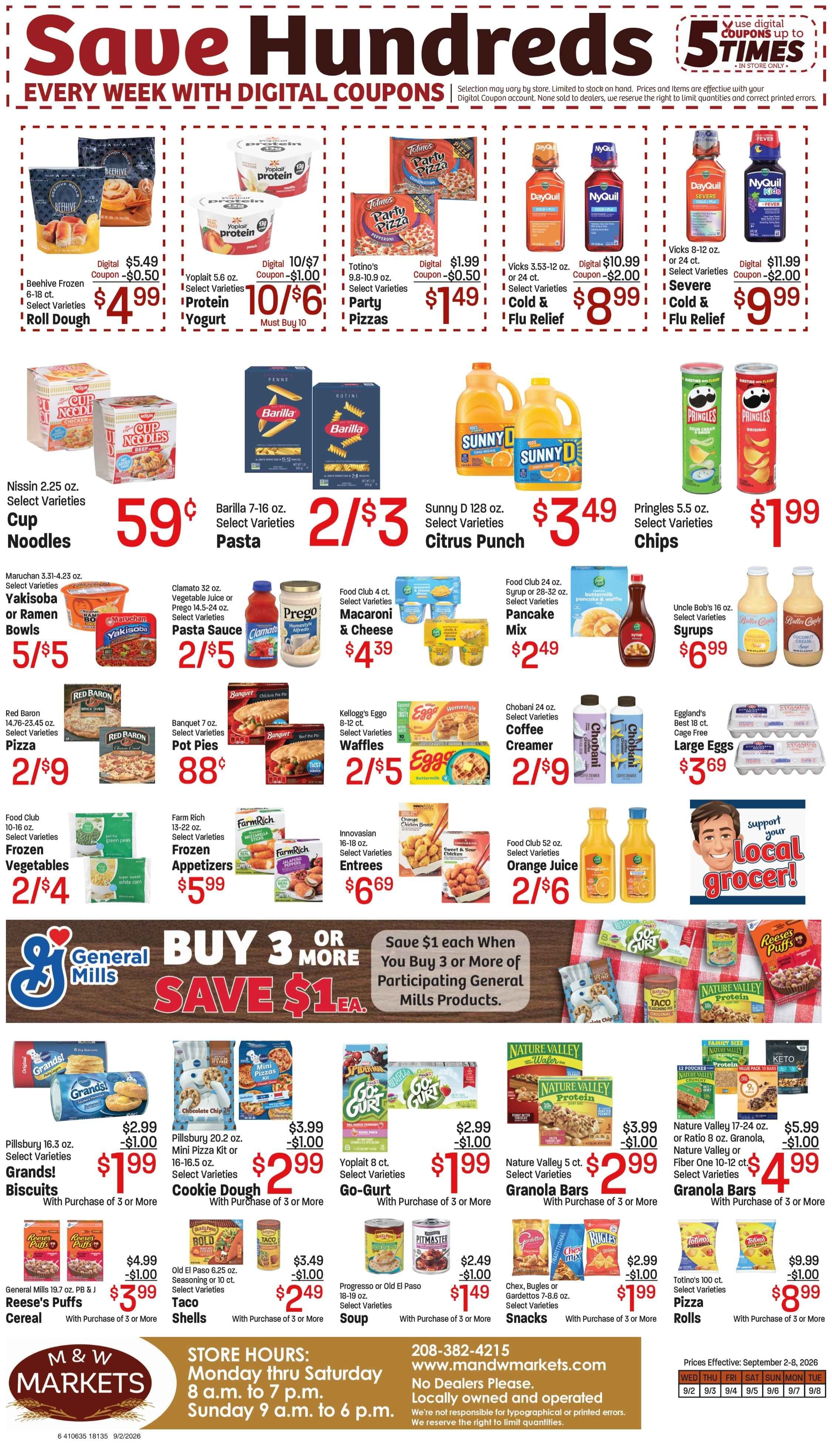 M&W Markets (Cascade, ID) Weekly Ad September 2 - 8, 2026
