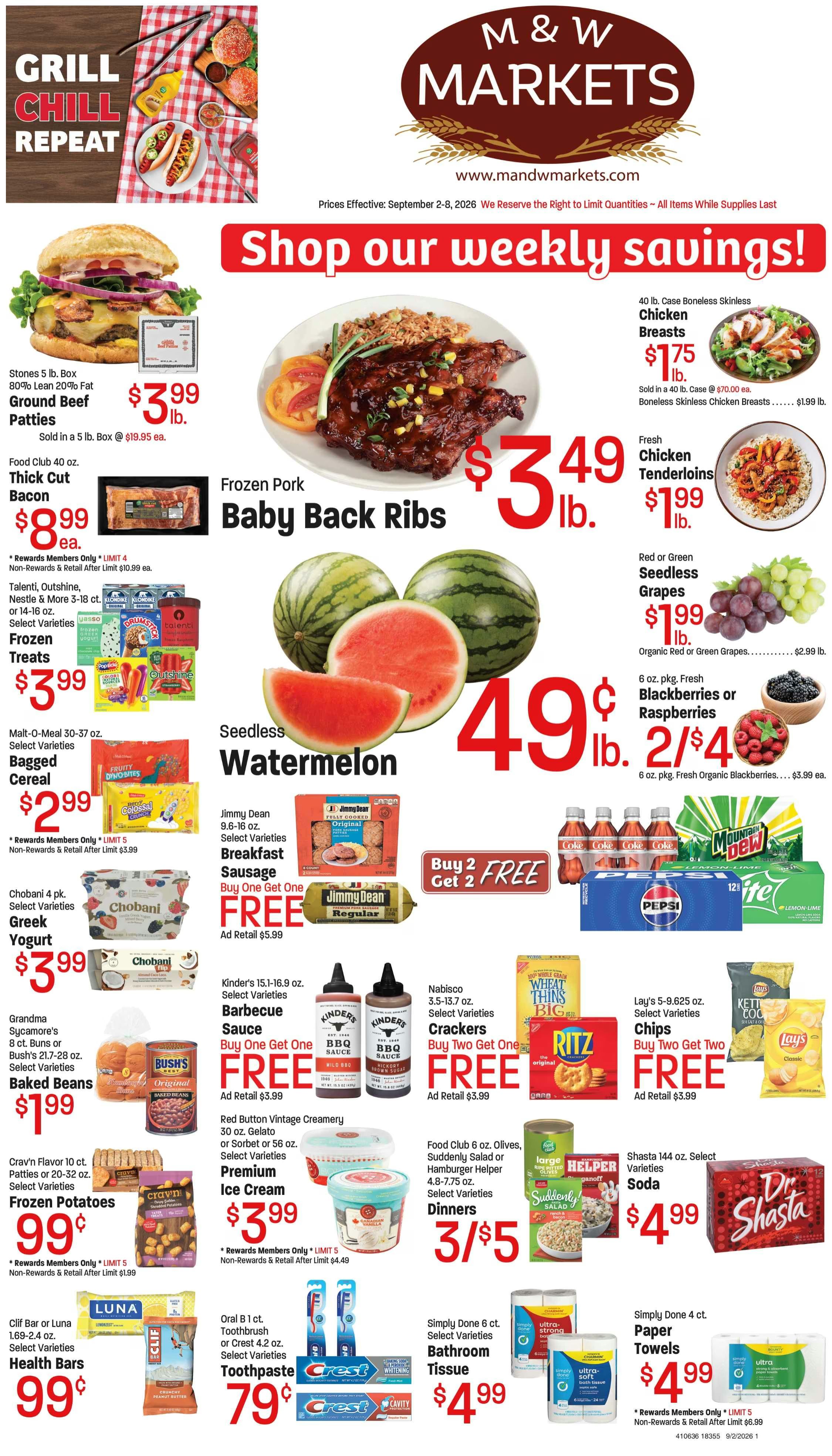 M&W Markets (Council, ID) Weekly Ad September 2 - 8, 2026