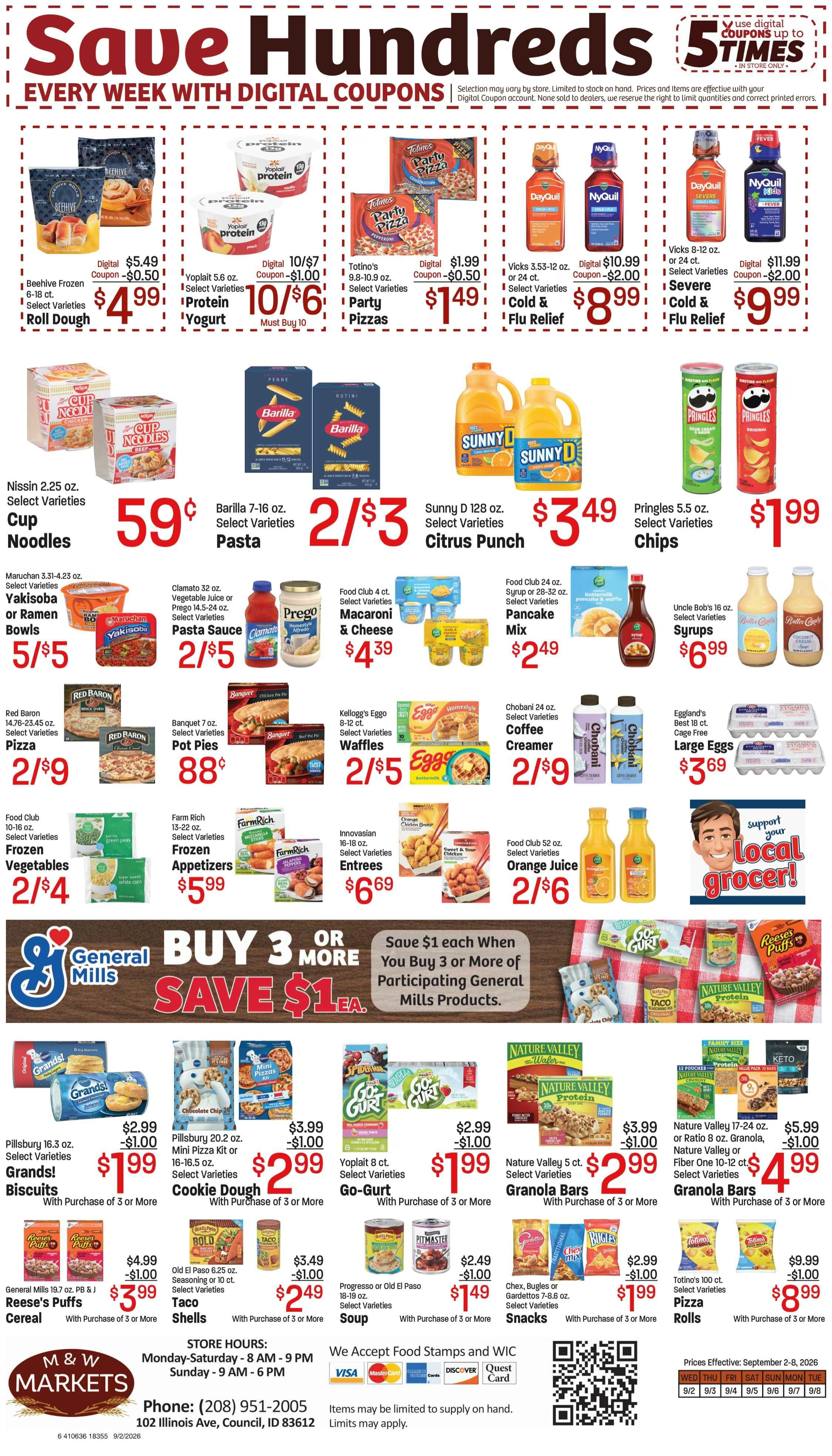 M&W Markets (Council, ID) Weekly Ad September 2 - 8, 2026