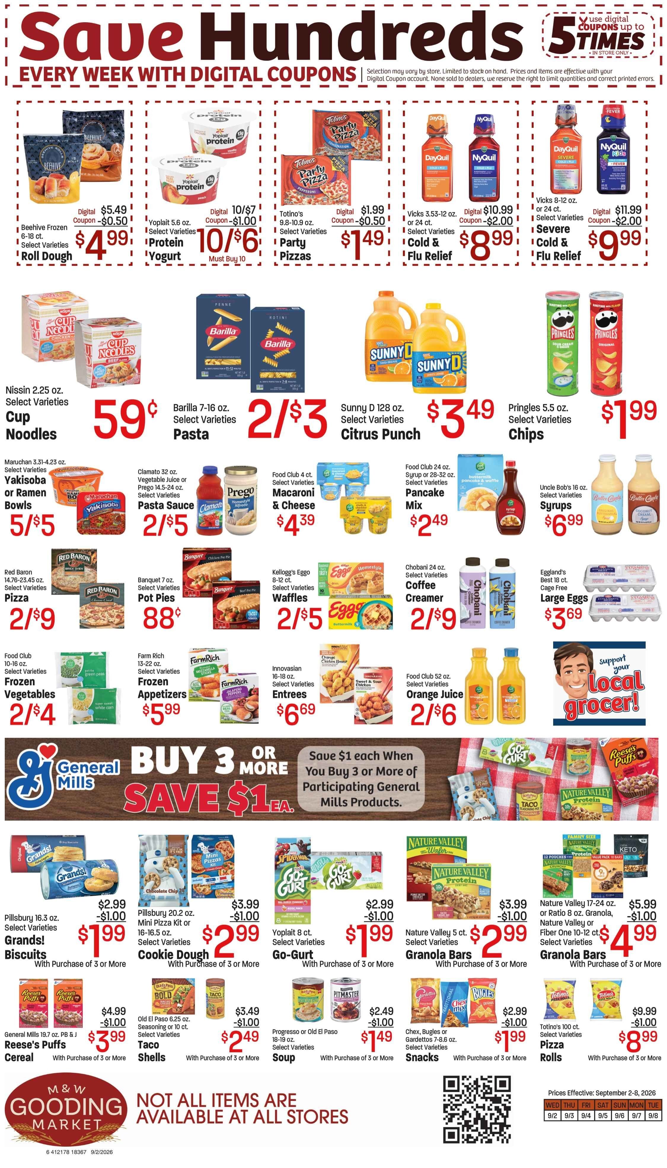 M&W Markets (Gooding, ID) Weekly Ad September 2 - 9, 2026