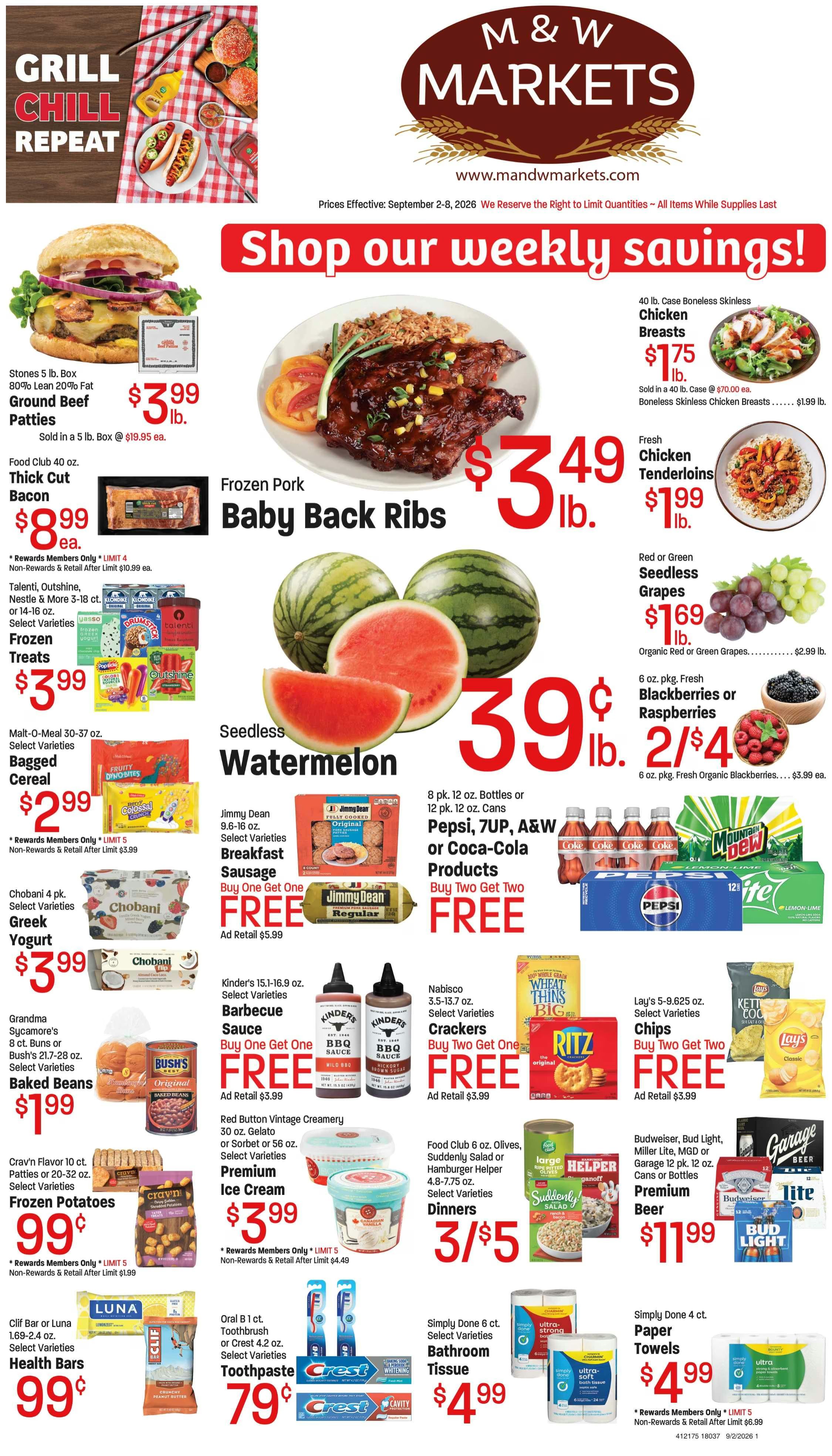 M&W Markets (Marsing, ID) Weekly Ad September 2 - 9, 2026