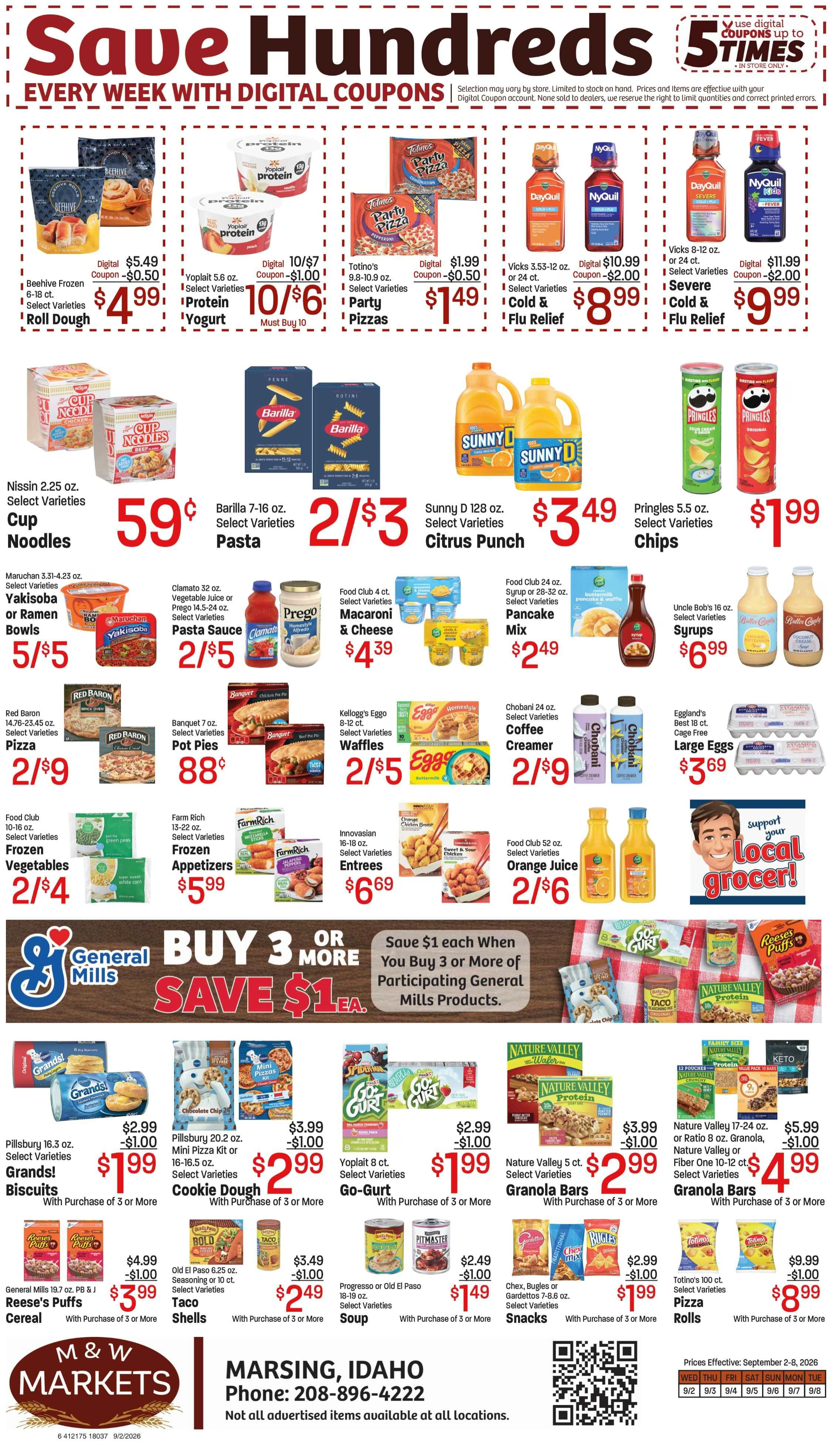 M&W Markets (Marsing, ID) Weekly Ad September 2 - 9, 2026