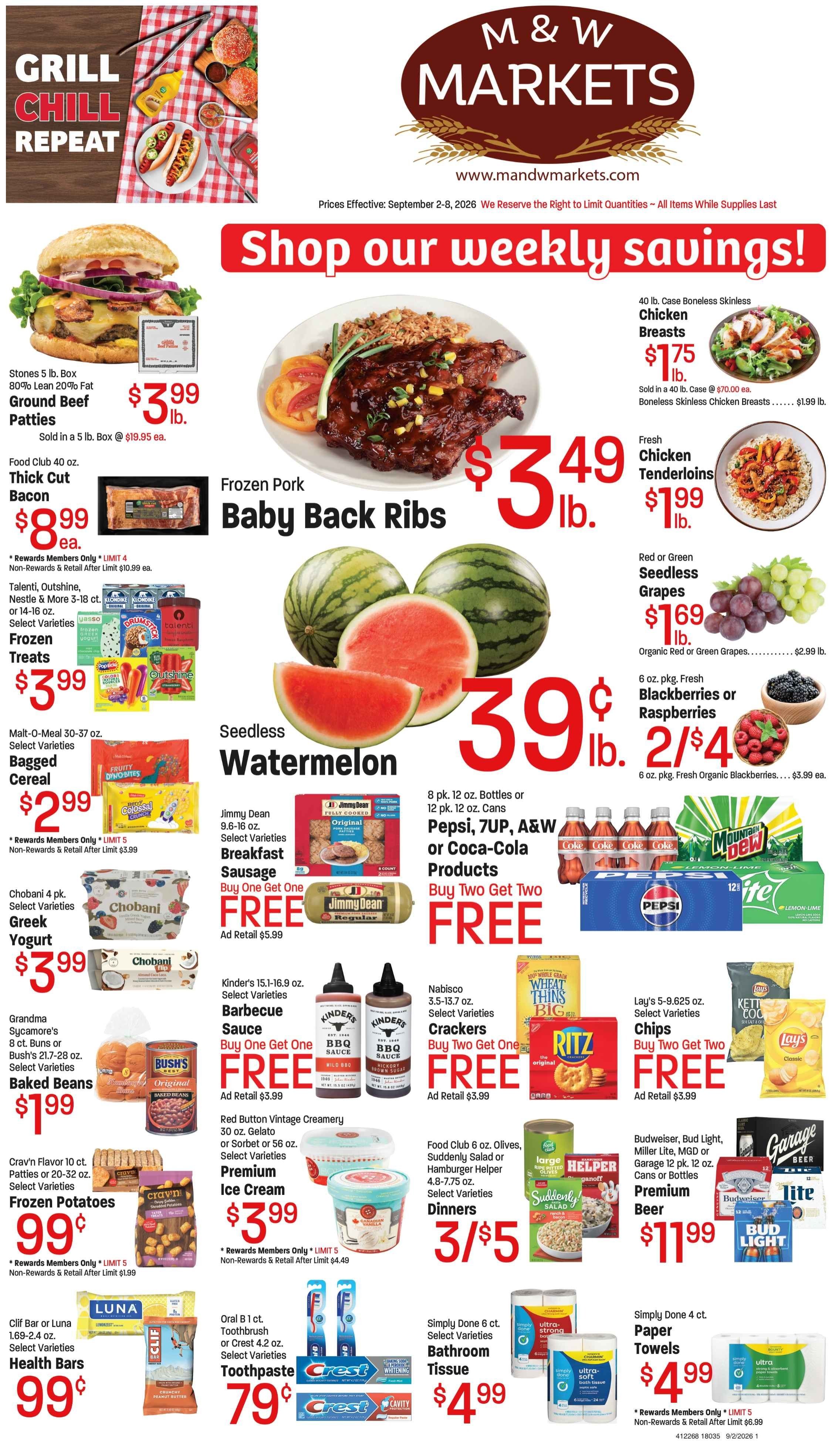 M&W Markets (Vale, OR) Weekly Ad September 1 - 8, 2026