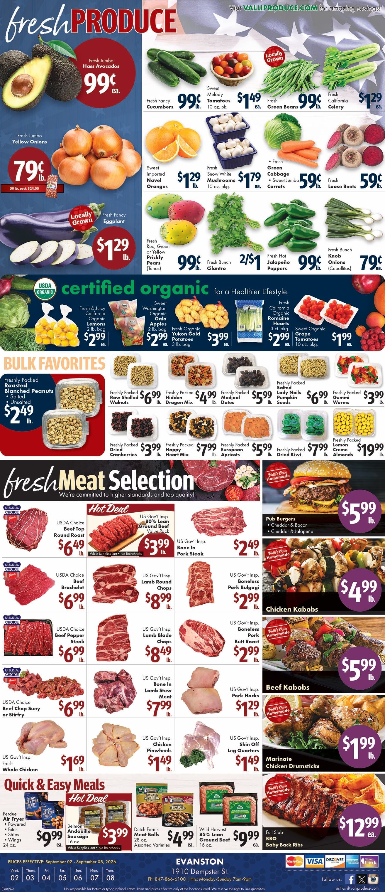 Valli Produce (Evanston, IL) Weekly Ad September 2 - 8, 2026