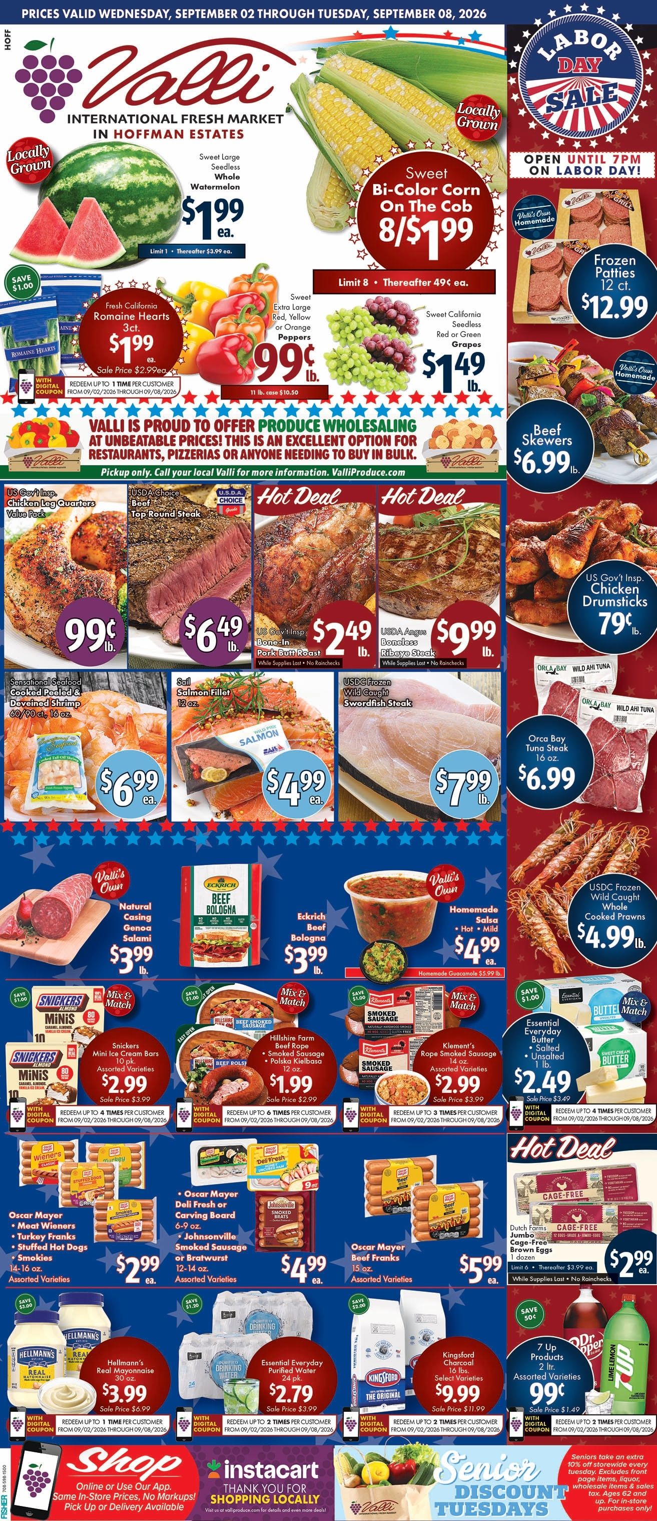 Valli Produce (Hoffman Estates, IL) Weekly Ad September 2 - 8, 2026
