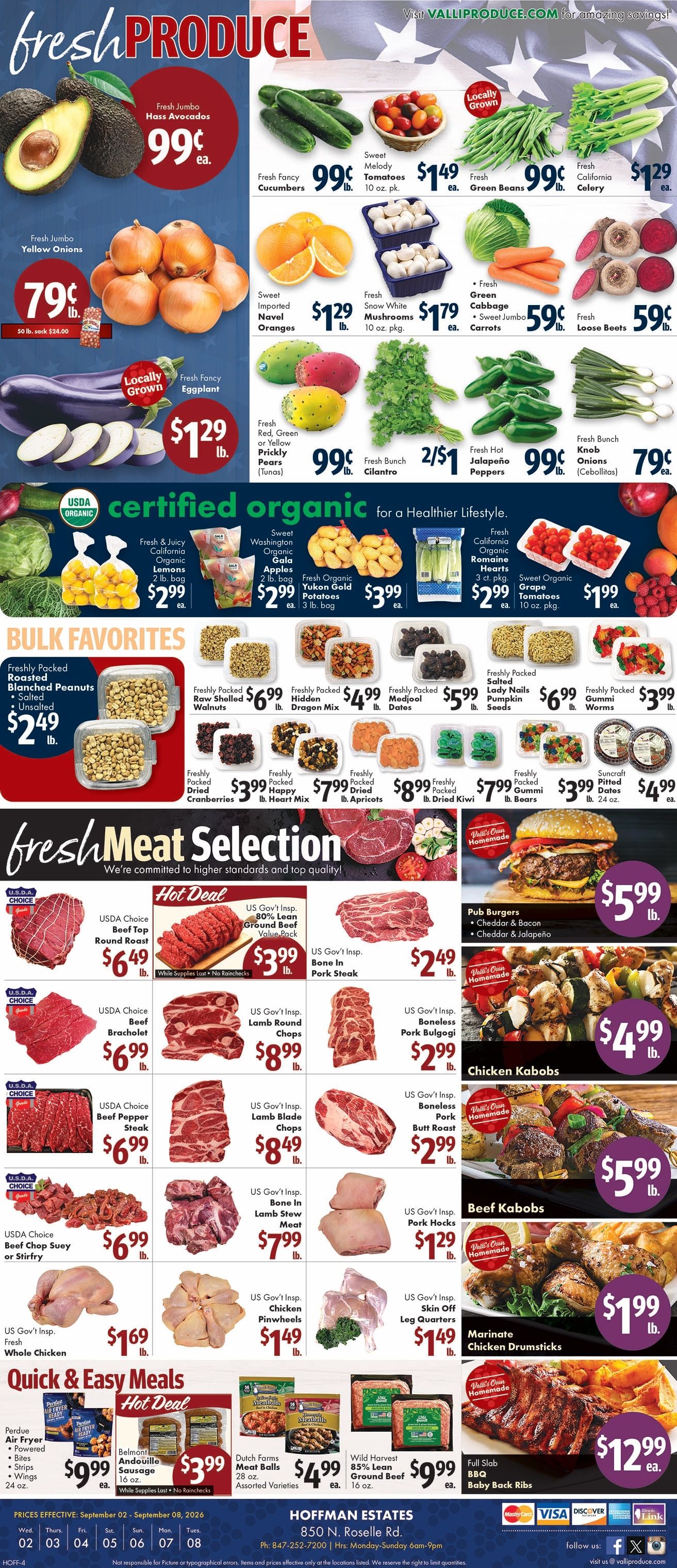 Valli Produce (Hoffman Estates, IL) Weekly Ad September 2 - 8, 2026