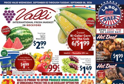 Valli Produce (Rockford, IL) Weekly Ad September 2 - 8, 2026