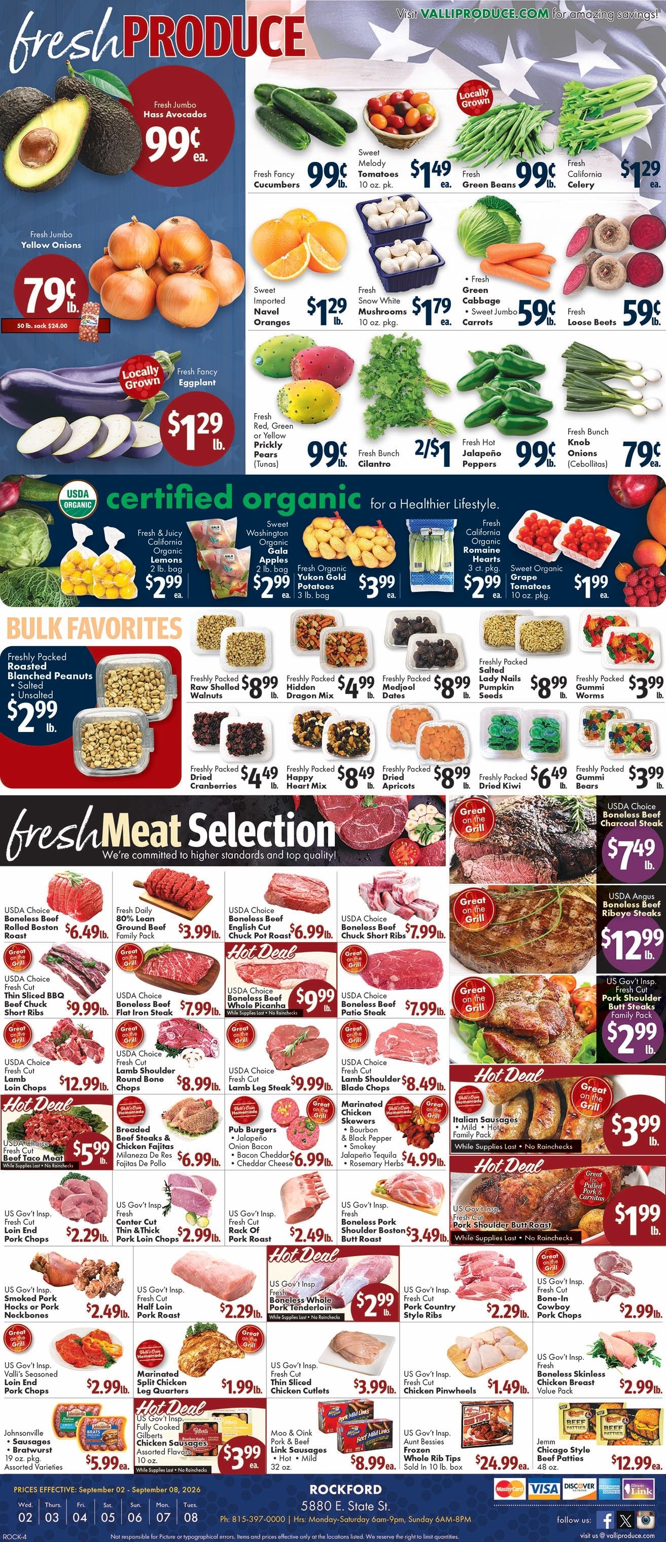 Valli Produce (Rockford, IL) Weekly Ad September 2 - 8, 2026