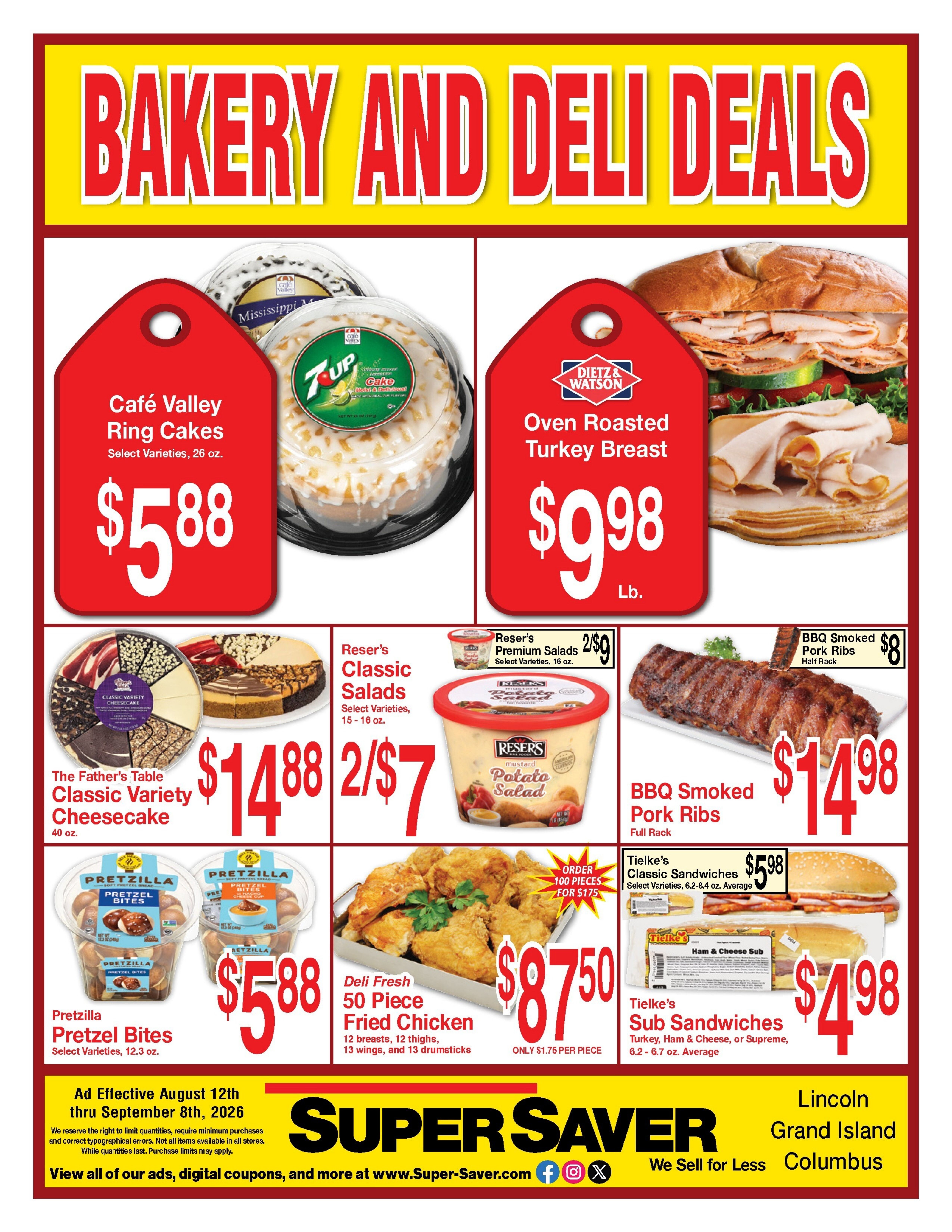 Super Saver Foods (Nebraska) Cash Saver Weekly Ad August 12 - September 8, 2026