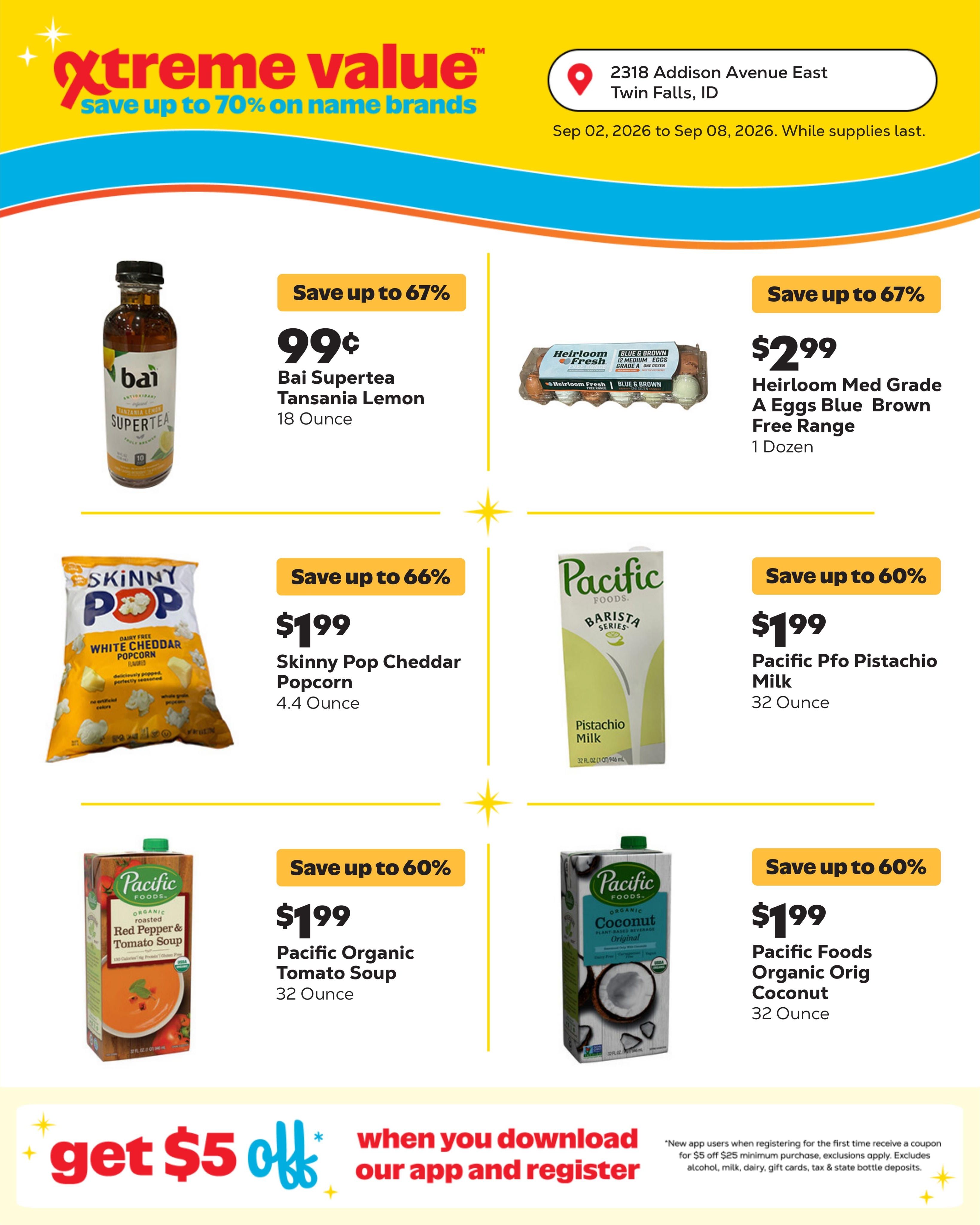 Grocery Outlet (Twin Falls Area, ID) Weekly Ad September 2 - 8, 2026