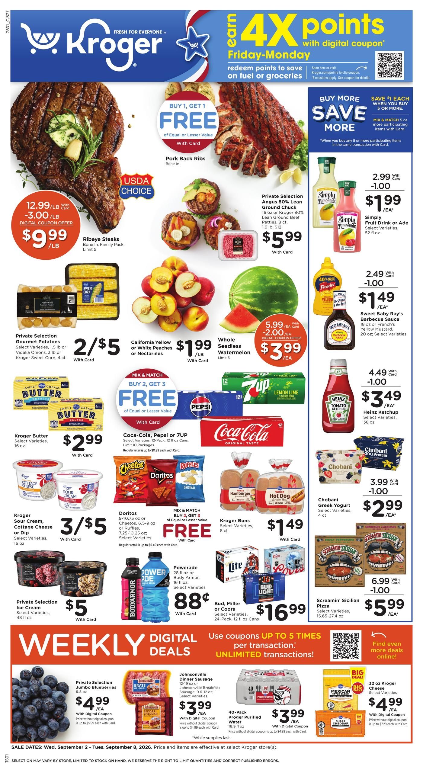 Kroger (Anderson-Wilkinson Area, IN) Weekly Ad September 2 - 8, 2026