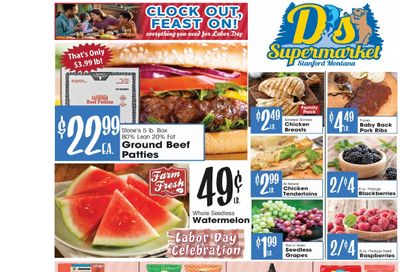 D's Supermarket (Stanford, MT) Weekly Ad September 2 - 8, 2026
