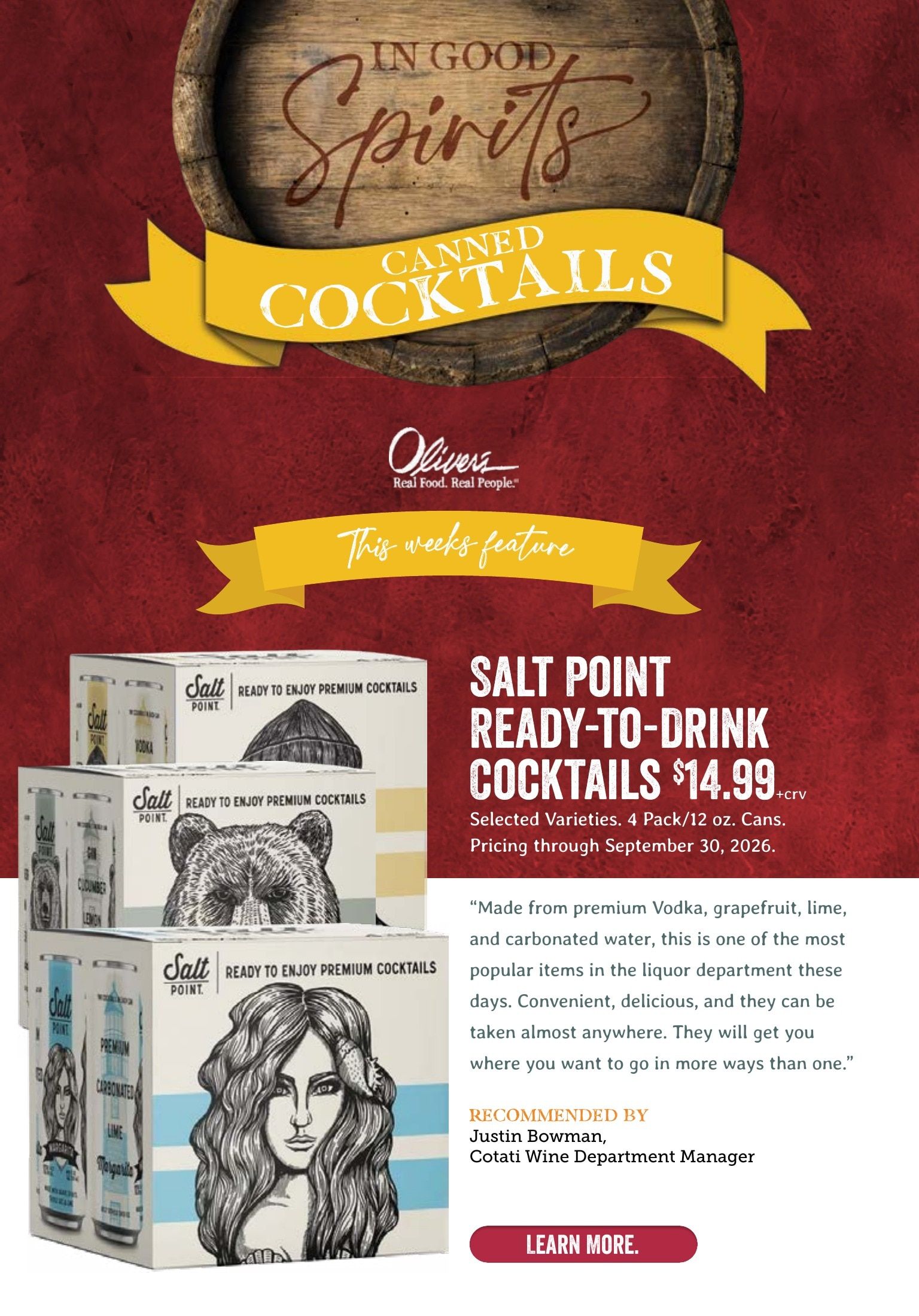 Oliver's Market Weekly Ad September 2 - 8, 2026