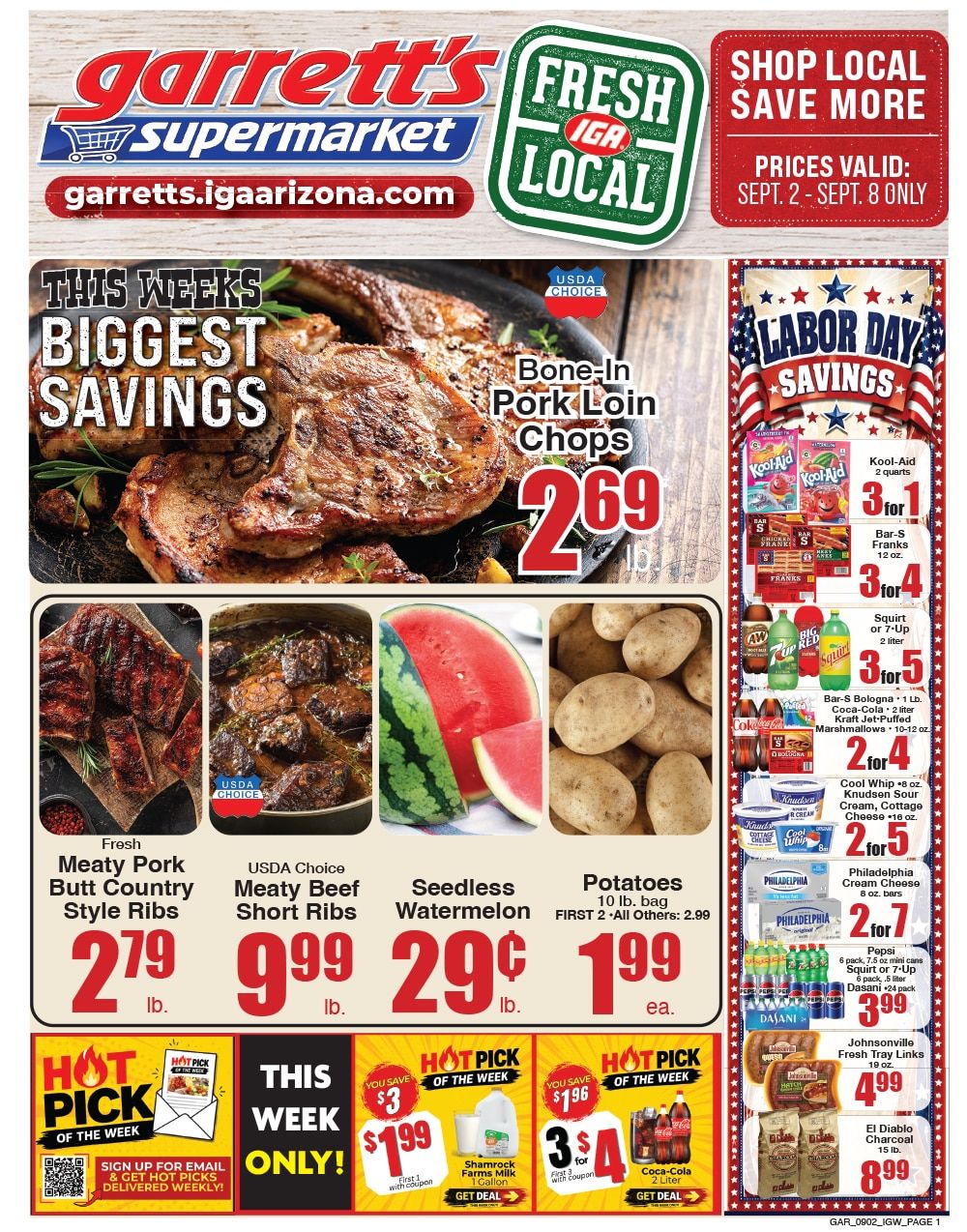 Garrett's IGA Weekly Ad September 2 - 8, 2026