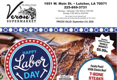 Veron's Supermarket Weekly Ad September 2 - 8, 2026